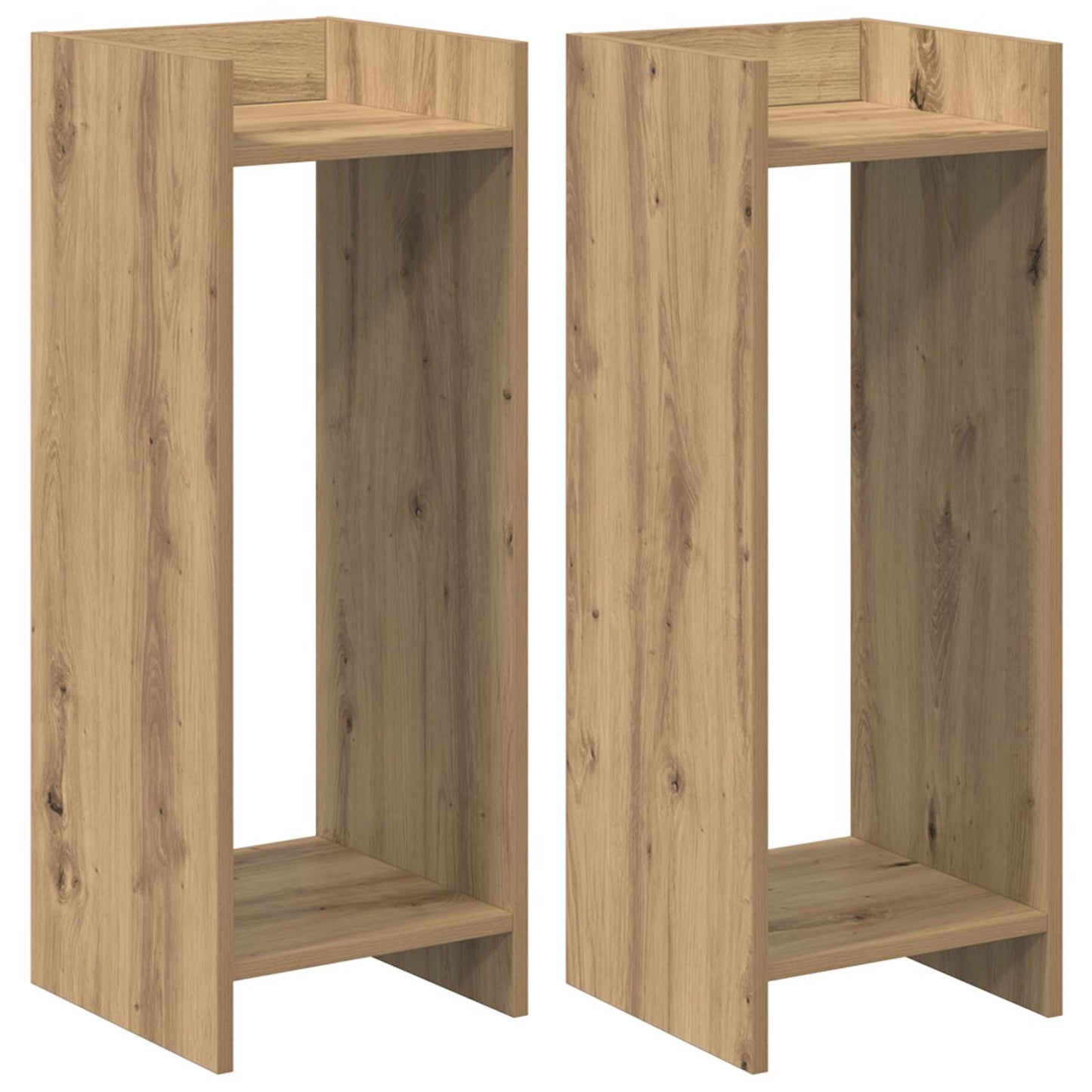 Planteholder 2 stk. Artisan eik 30 x 30 x 80 cm Konstruert tre