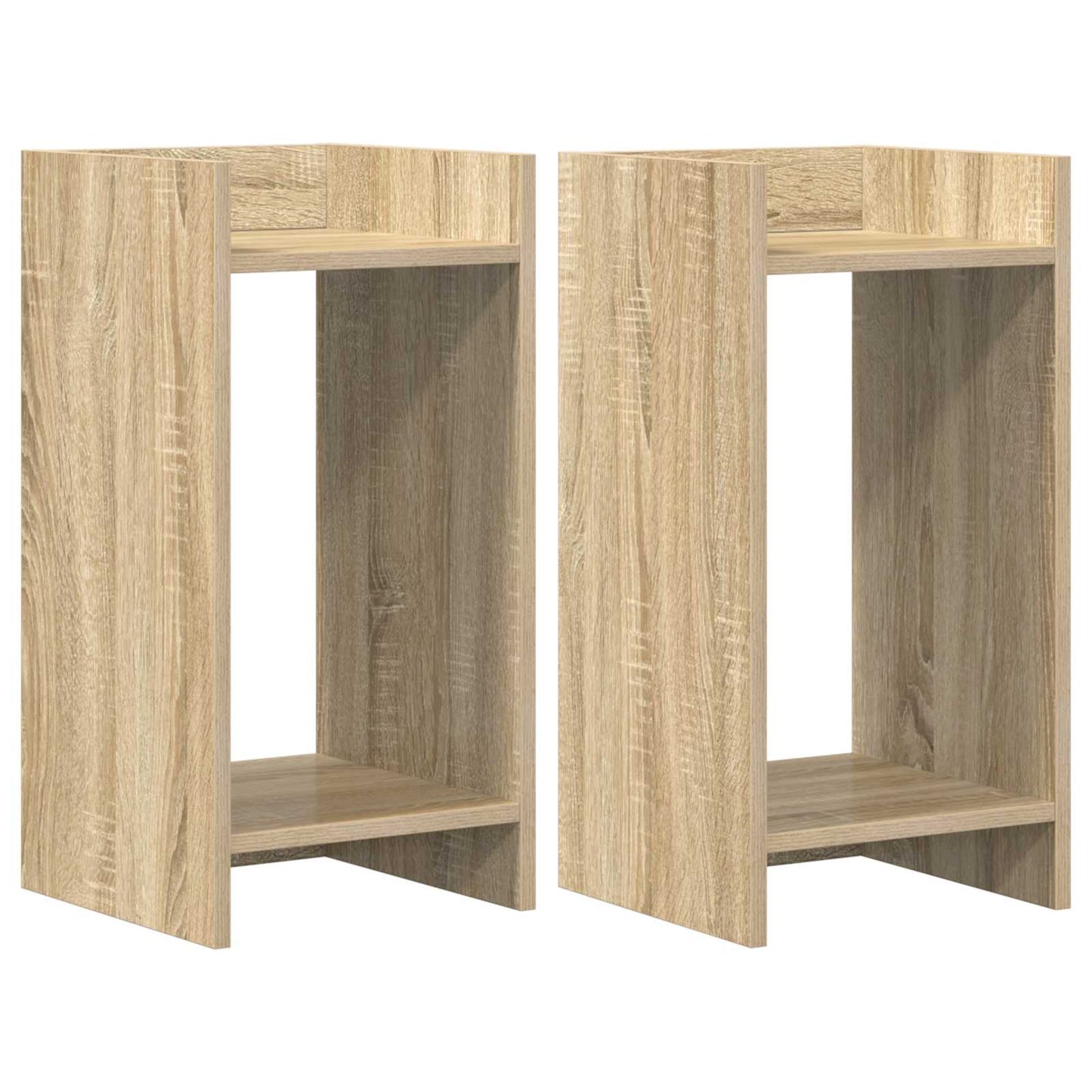 Planteholder 2 stk. Sonoma eik 30 x 30 x 60 cm Konstruert tre