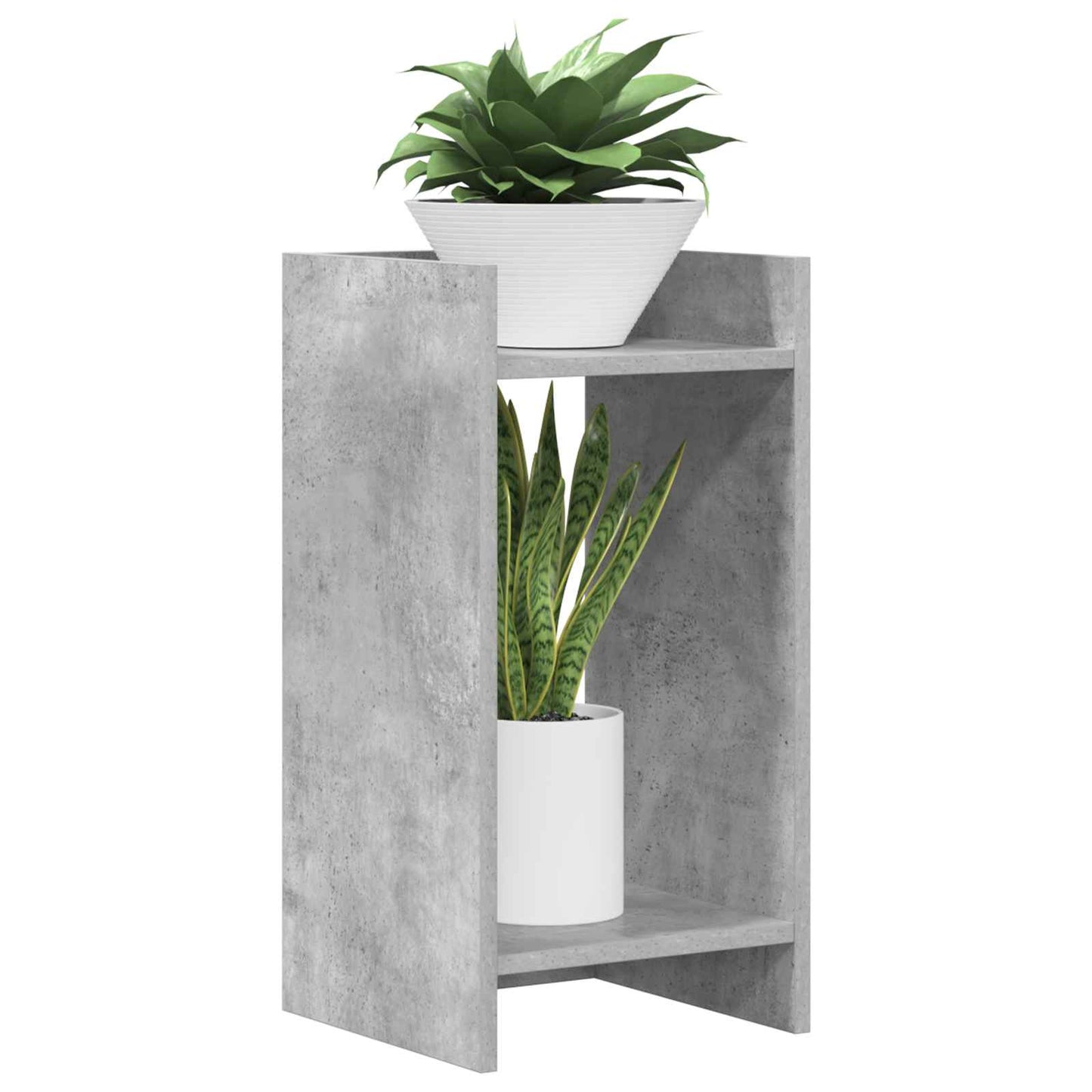 Planteholder 2 stk. BetongGrå 30 x 30 x 60 cm Konstruert tre