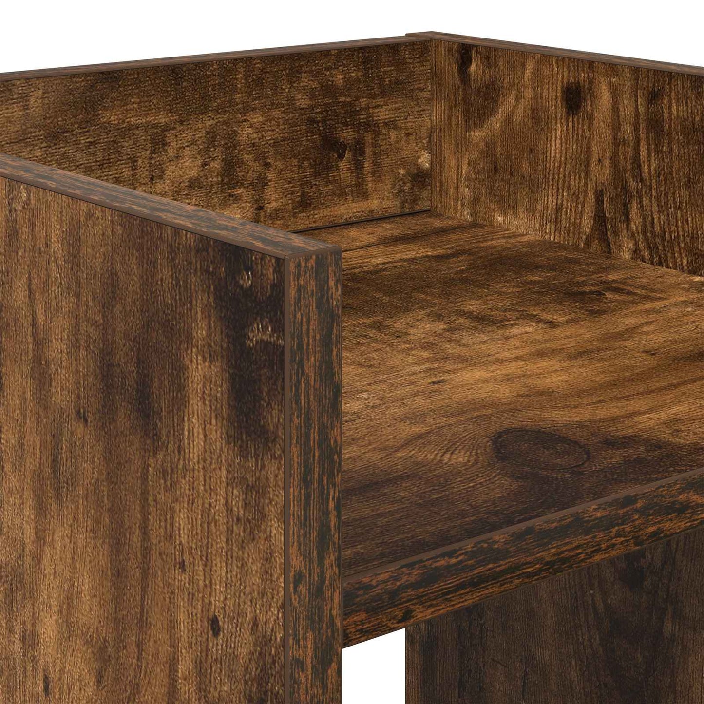 Planteholder Røkt Eik 30 x 30 x 60 cm Konstruert tre