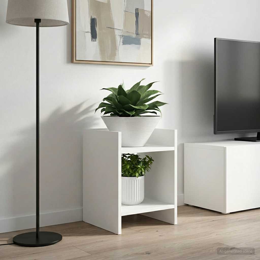 Planteholder 2 stk. Hvit 30 x 30 x 40 cm Konstruert tre