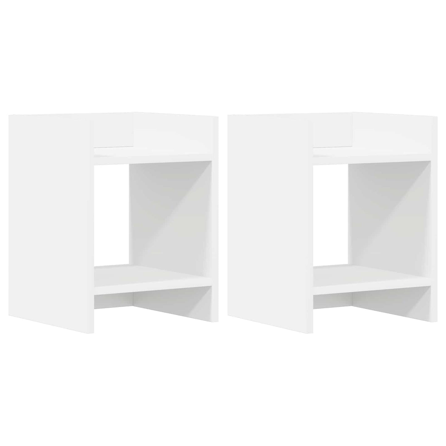 Planteholder 2 stk. Hvit 30 x 30 x 40 cm Konstruert tre