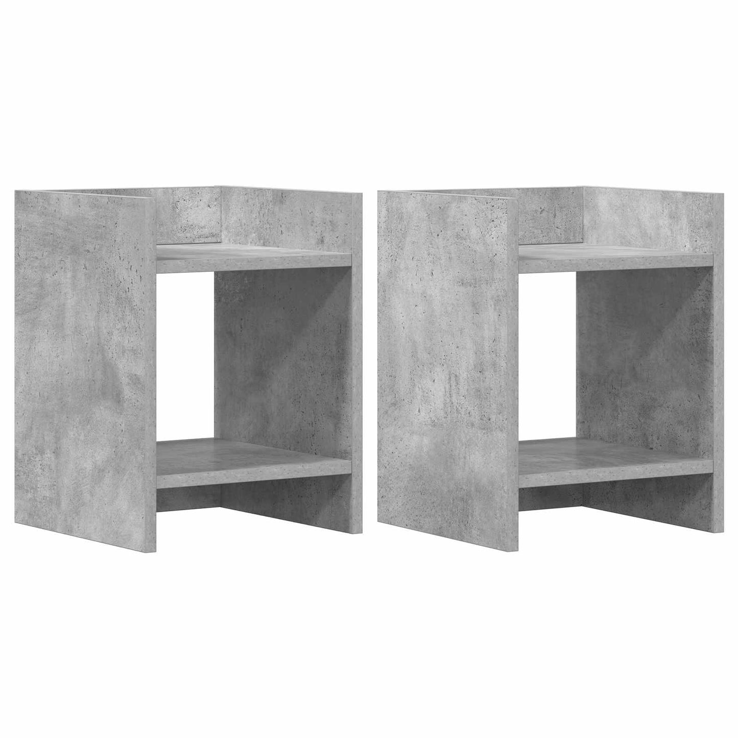 Planteholder 2 pcs BetongGrå 30 x 30 x 40 cm Konstruert tre
