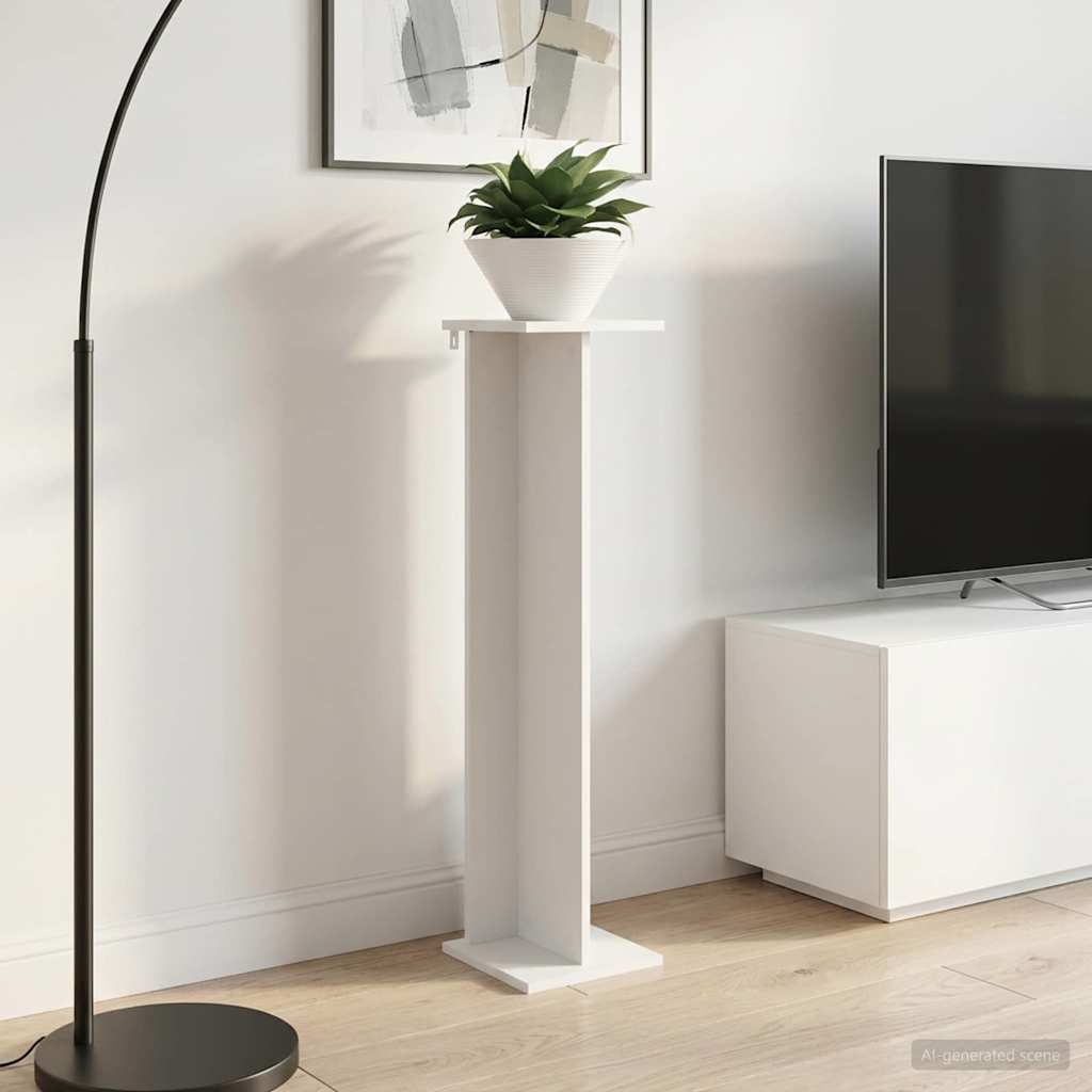 Planteholder 2 pcs Hvit 25 x 25,5 x 100,5 cm Konstruert tre