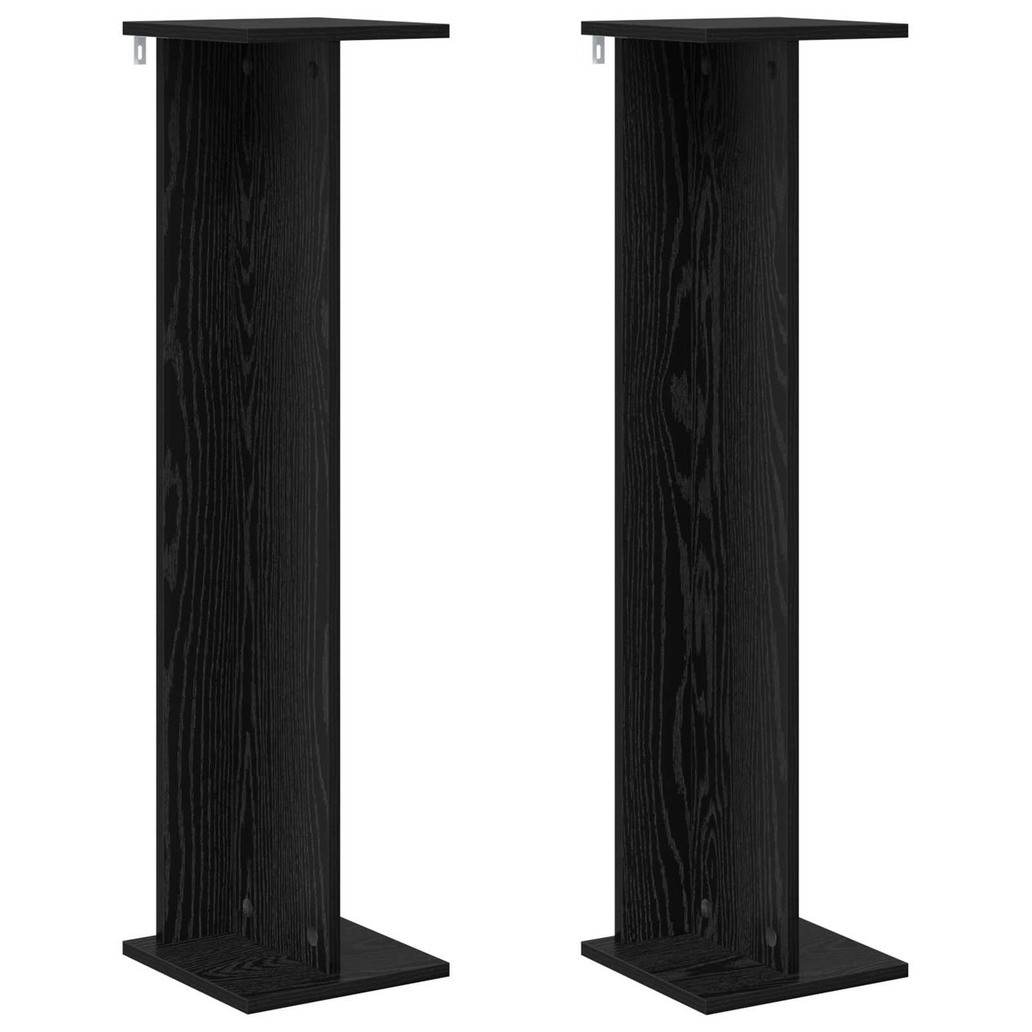 Planteholder 2 pcs Svart Eik 25 x 25,5 x 100,5 cm