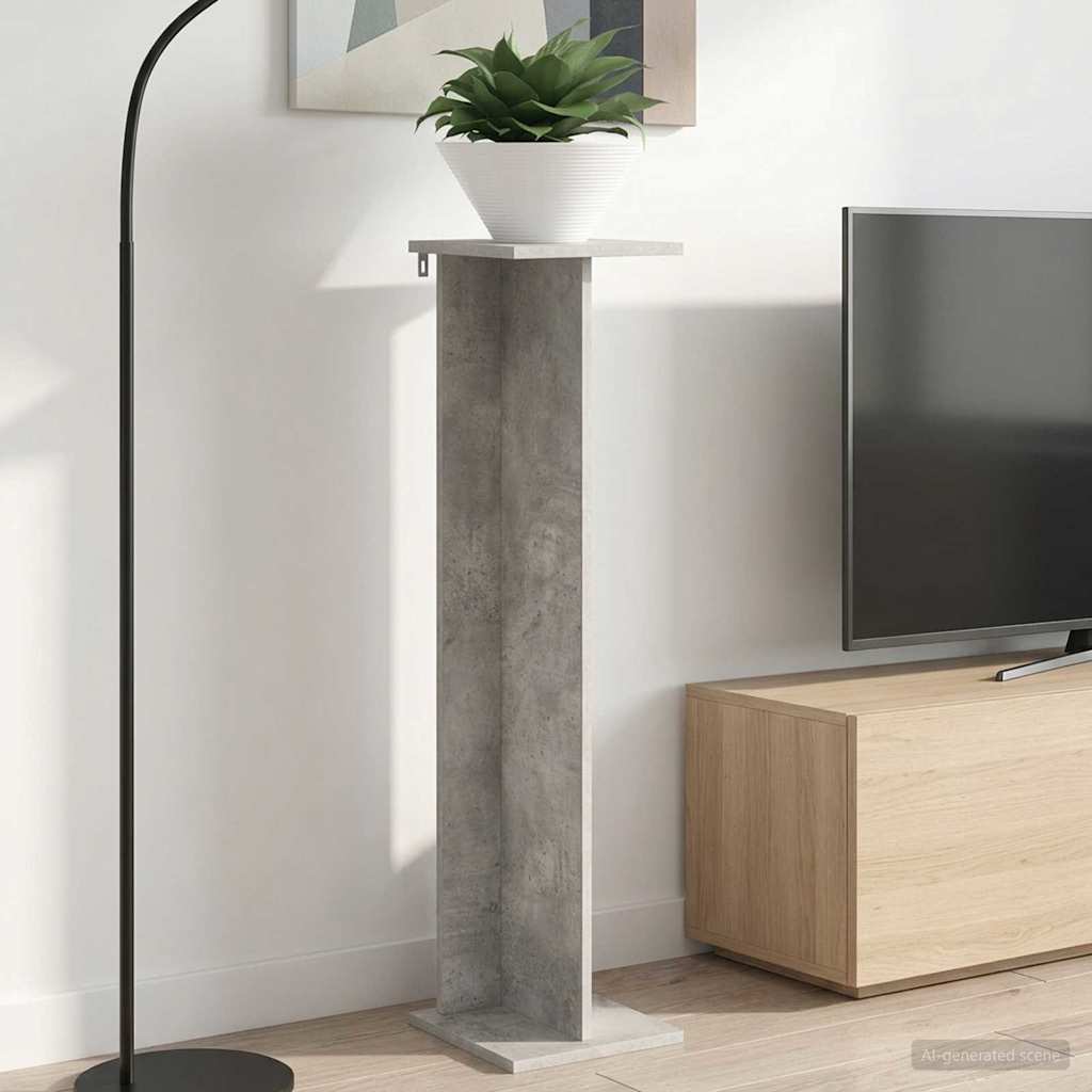 Planteholder BetongGrå 25 x 25,5 x 100,5 cm Konstruert tre