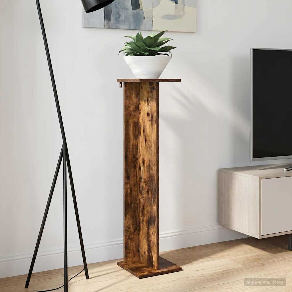 Planteholder Røkt Eik 25 x 25,5 x 100,5 cm Konstruert tre
