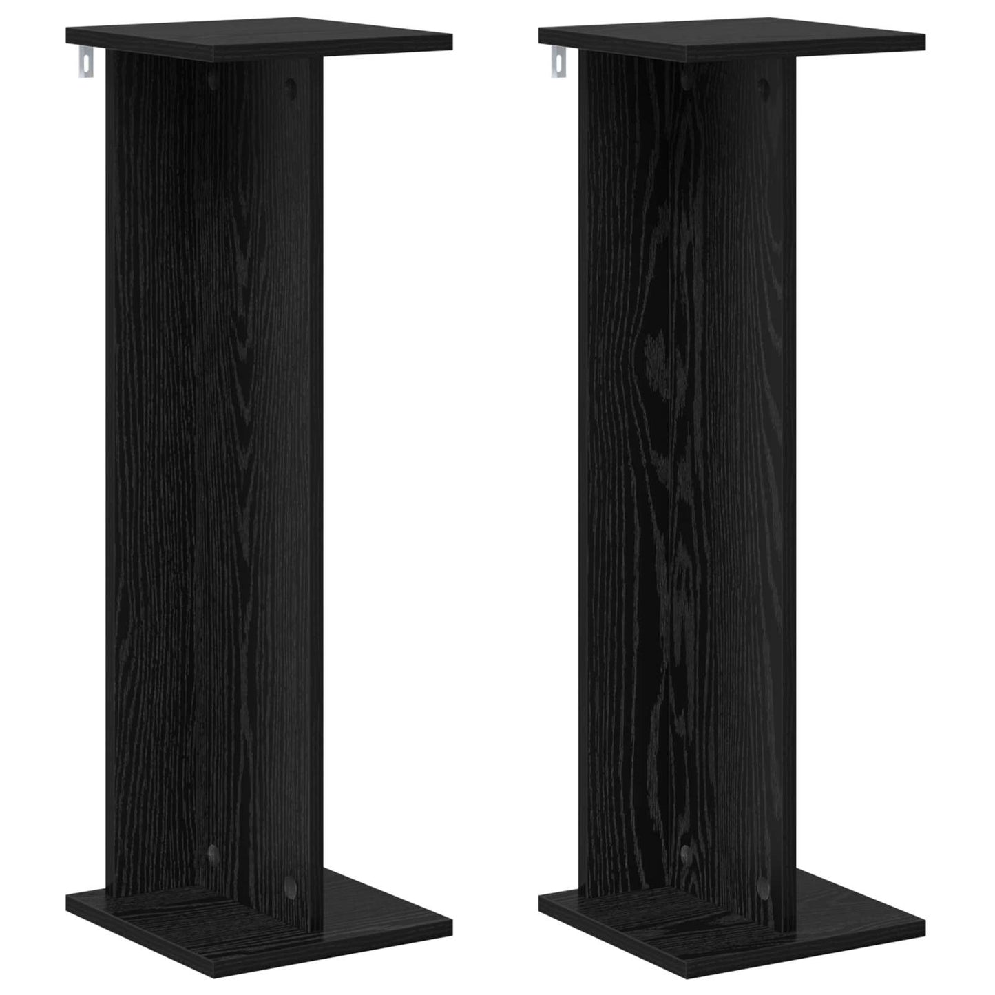 Planteholder 2 pcs Svart Eik 25 x 25,5 x 80,5 cm Konstruert tre