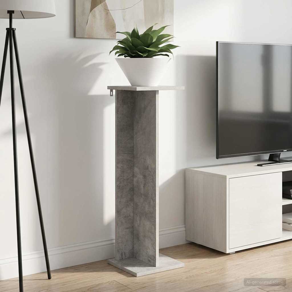 Planteholder BetongGrå 25 x 25,5 x 80,5 cm Konstruert tre