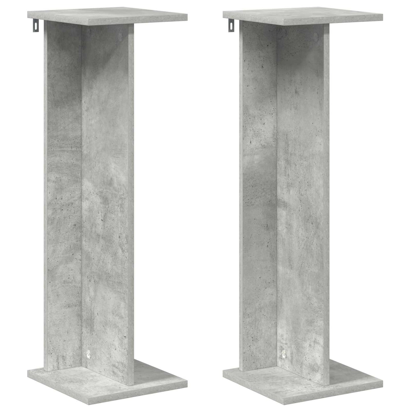 Planteholder 2 pcs BetongGrå 25 x 25,5 x 80,5 cm Konstruert tre