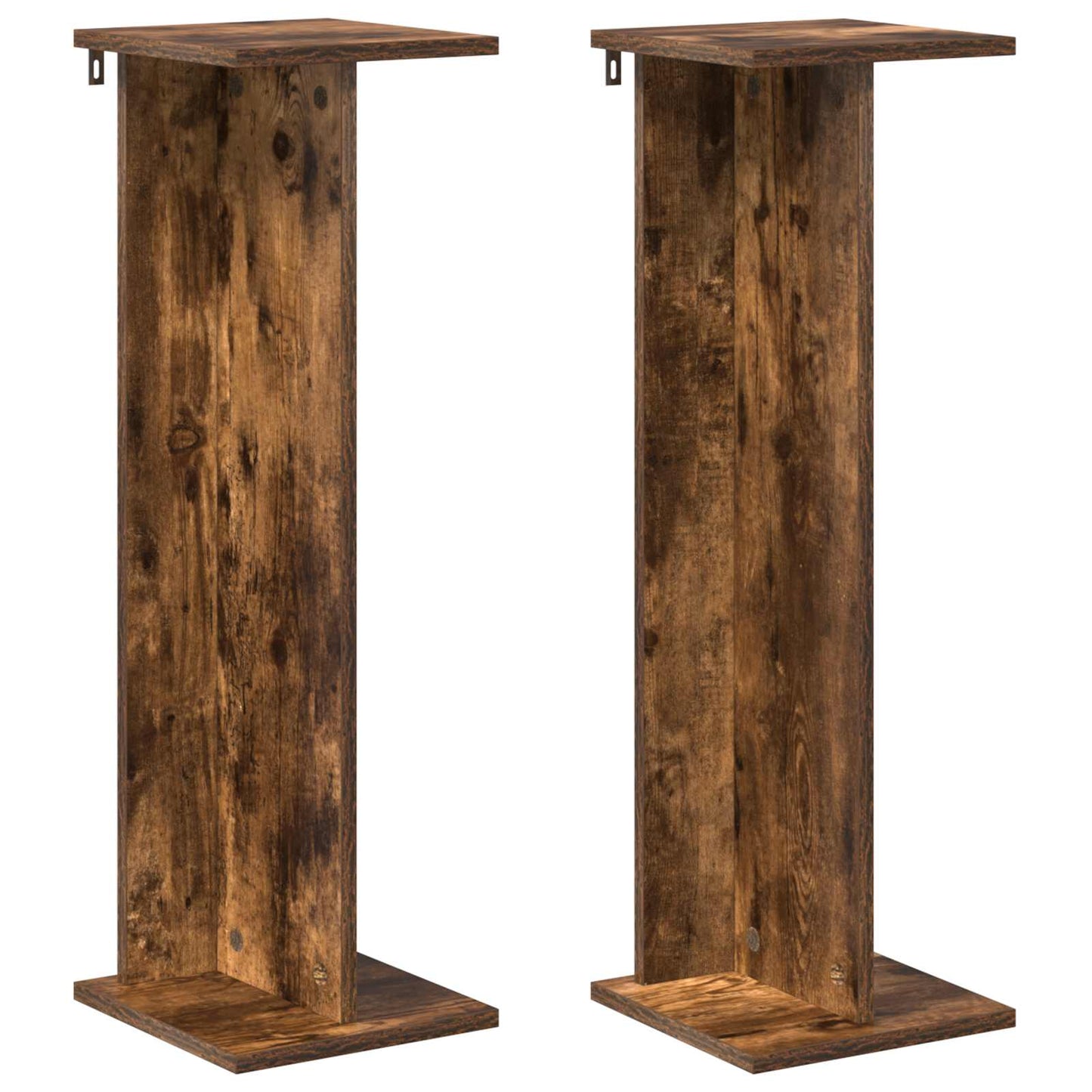 Planteholder 2 pcs Røkt Eik 25 x 25,5 x 80,5 cm Konstruert tre