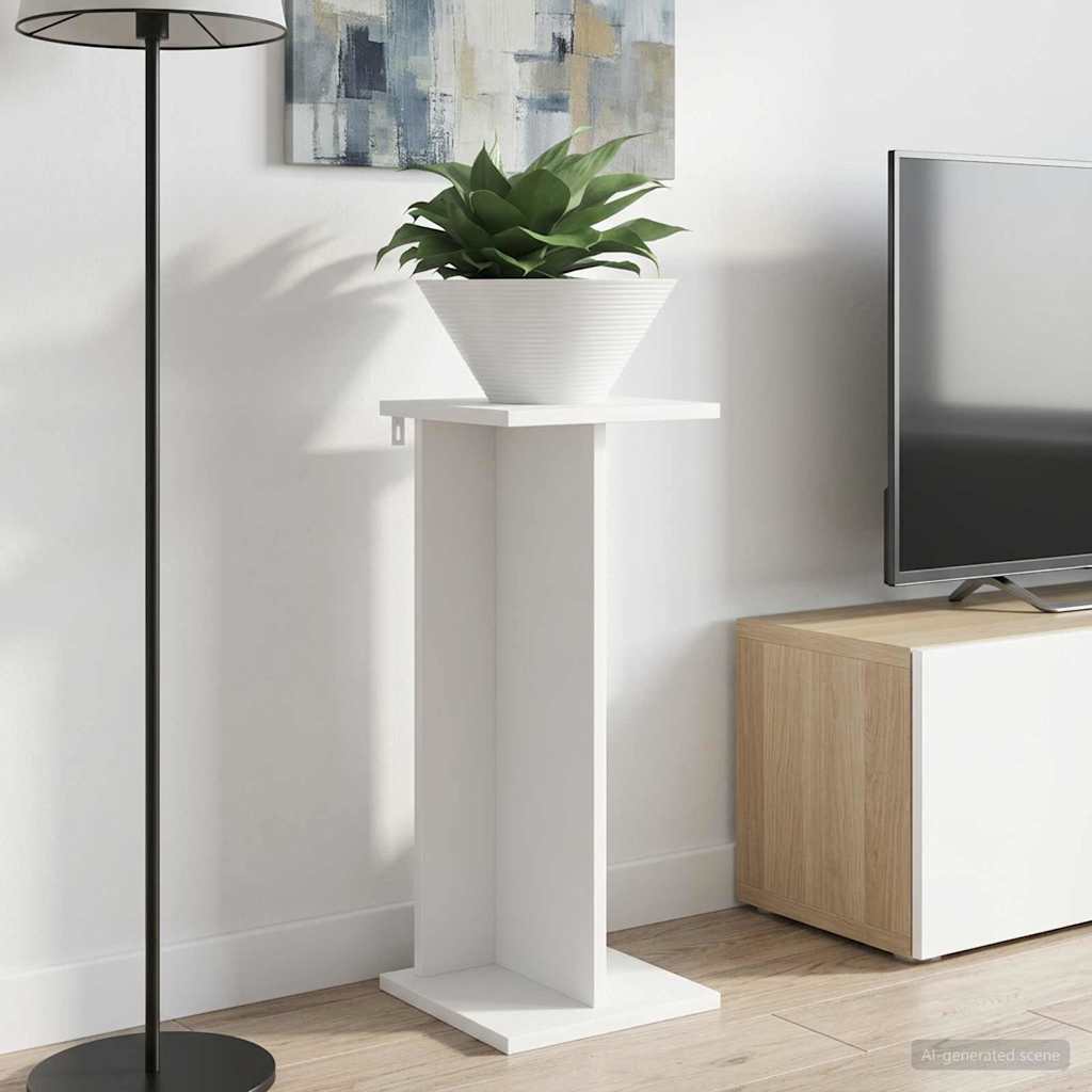 Planteholder 2 pcs Hvit 25 x 25,5 x 60,5 cm Konstruert tre