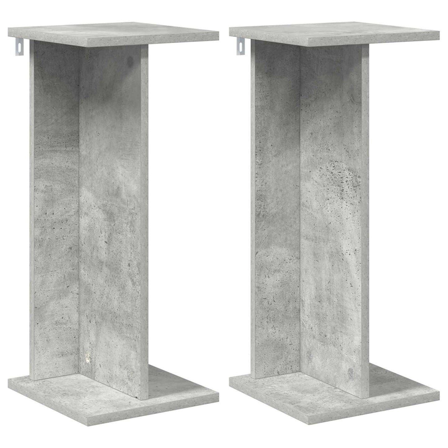 Planteholder 2 pcs BetongGrå 25 x 25,5 x 60,5 cm Konstruert tre