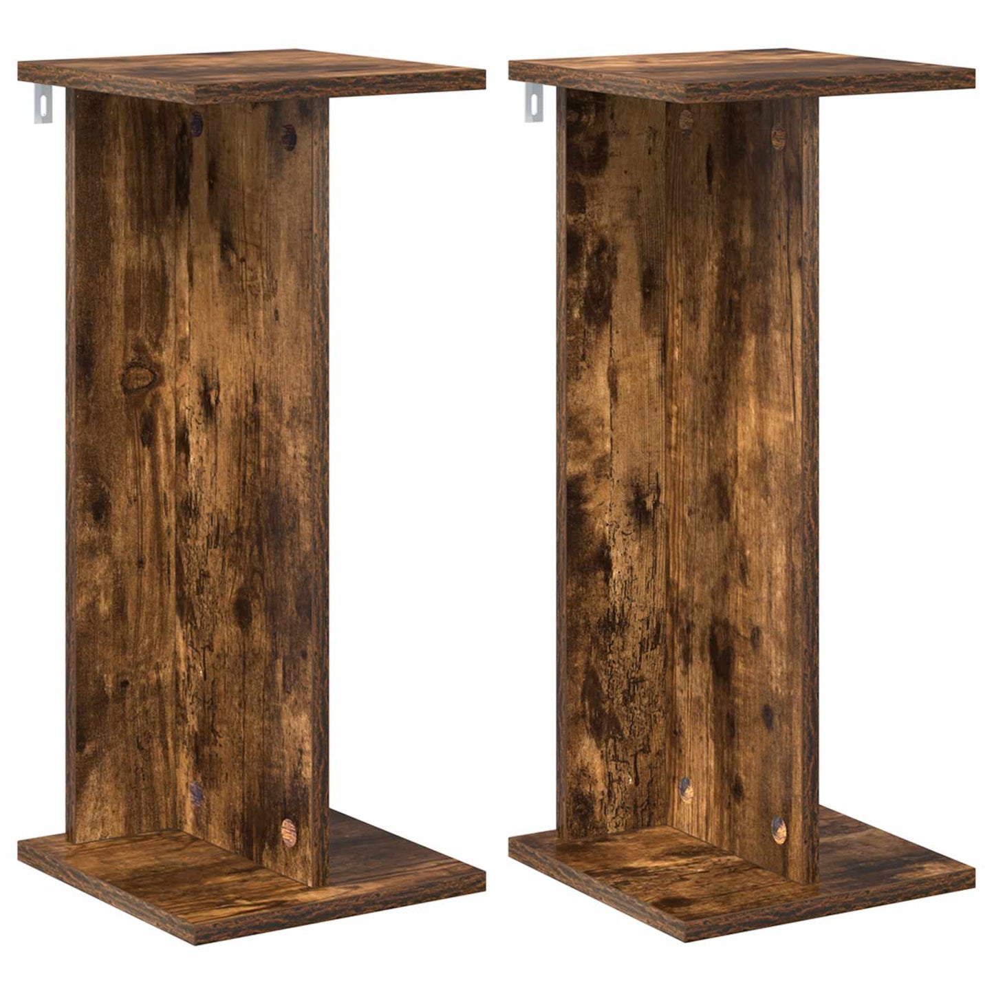 Planteholder 2 pcs Røkt Eik 25 x 25,5 x 60,5 cm Konstruert tre