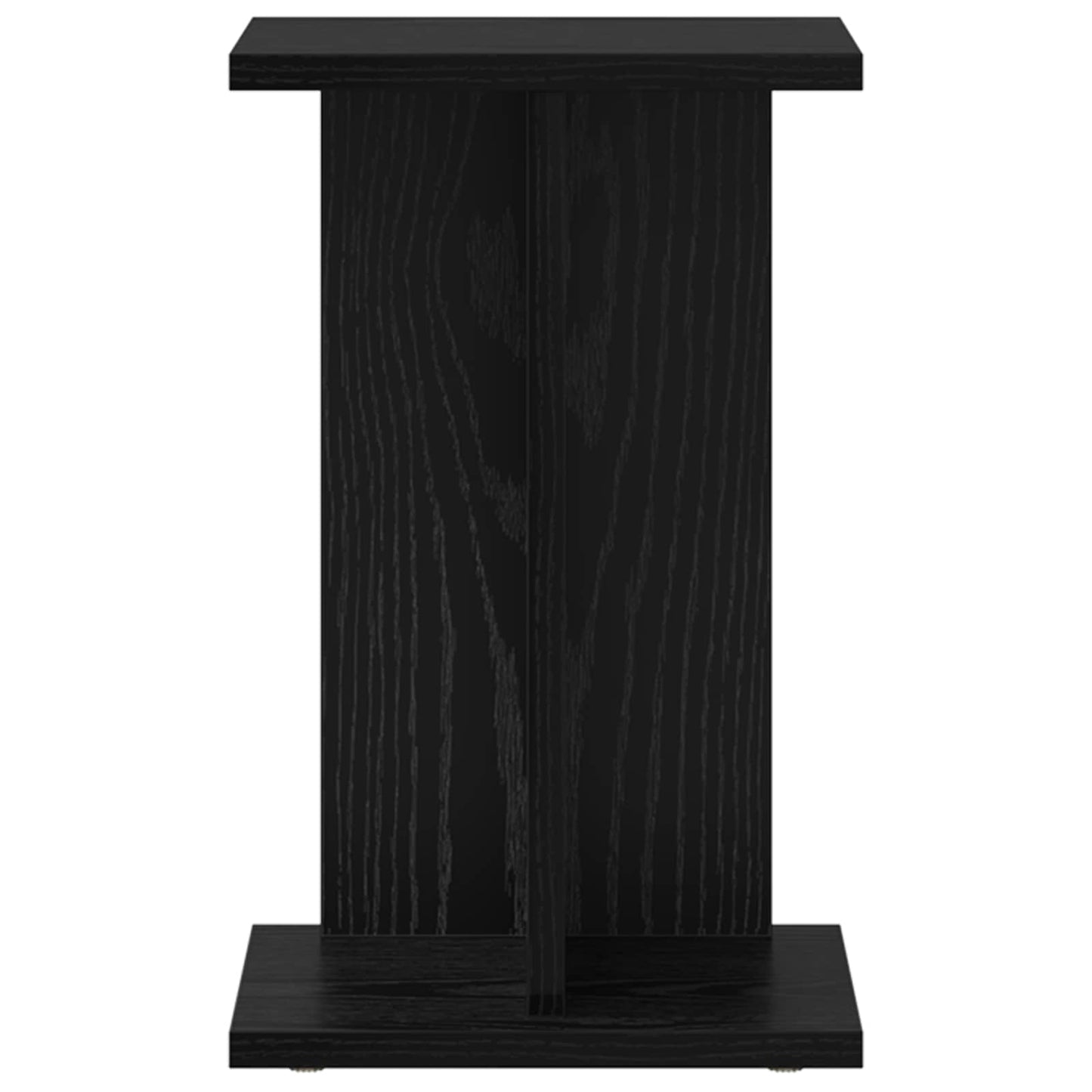 Planteholder 2 pcs Svart Eik 25 x 25,5 x 40,5 cm Konstruert tre