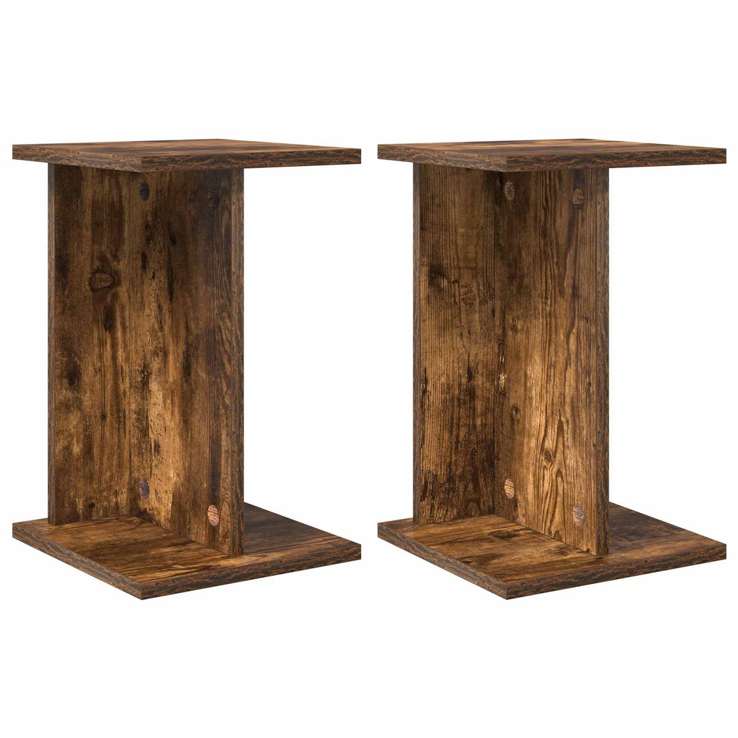 Planteholder 2 pcs Røkt Eik 25 x 25,5 x 40,5 cm Konstruert tre