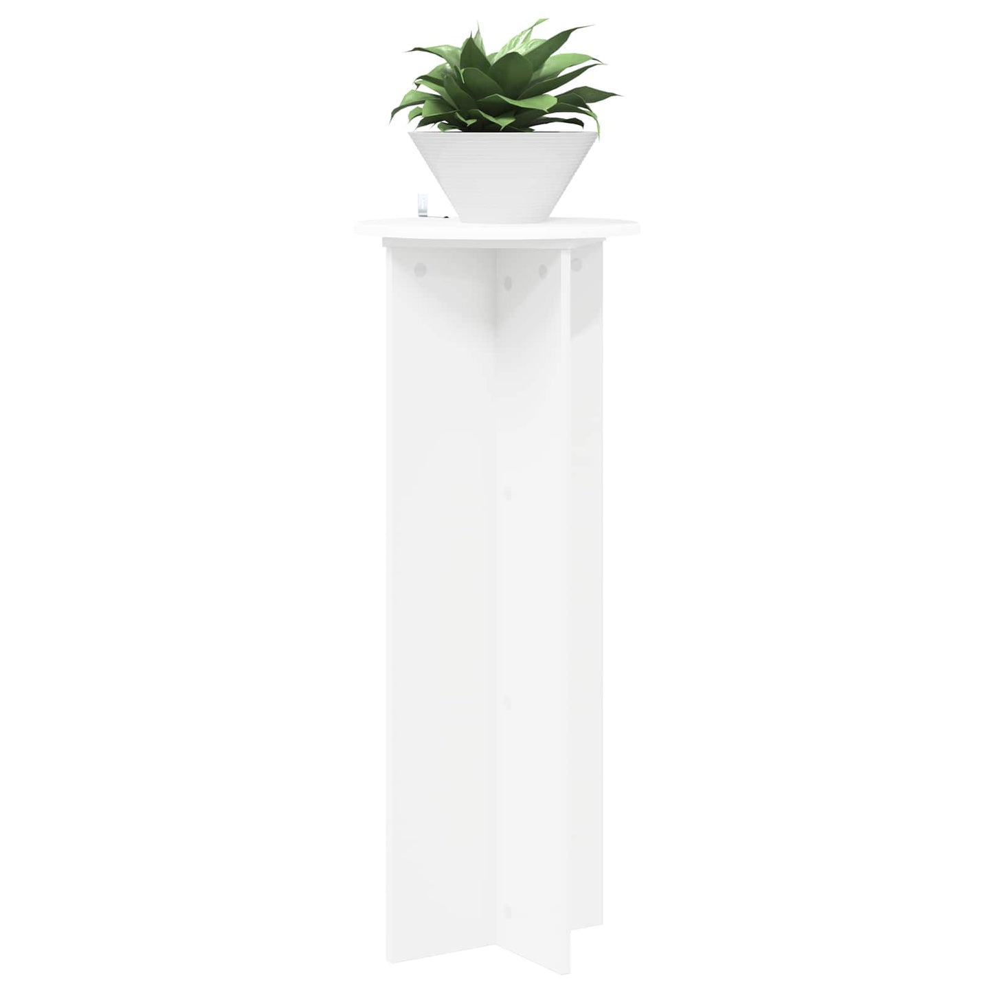 Planteholder 2 pcs Hvit Ø40 x 100 cm Konstruert tre