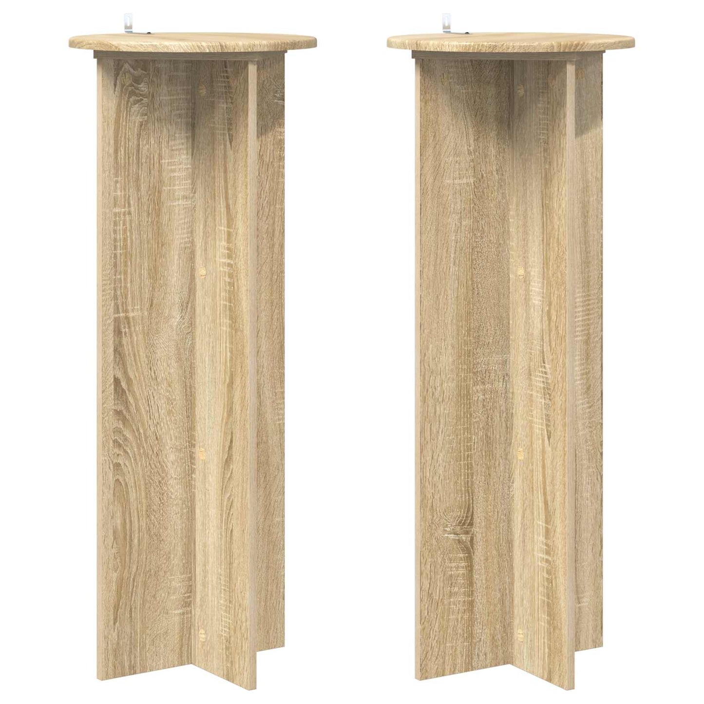 Planteholder 2 pcs Sonoma eik Ø40 x 100 cm Konstruert tre