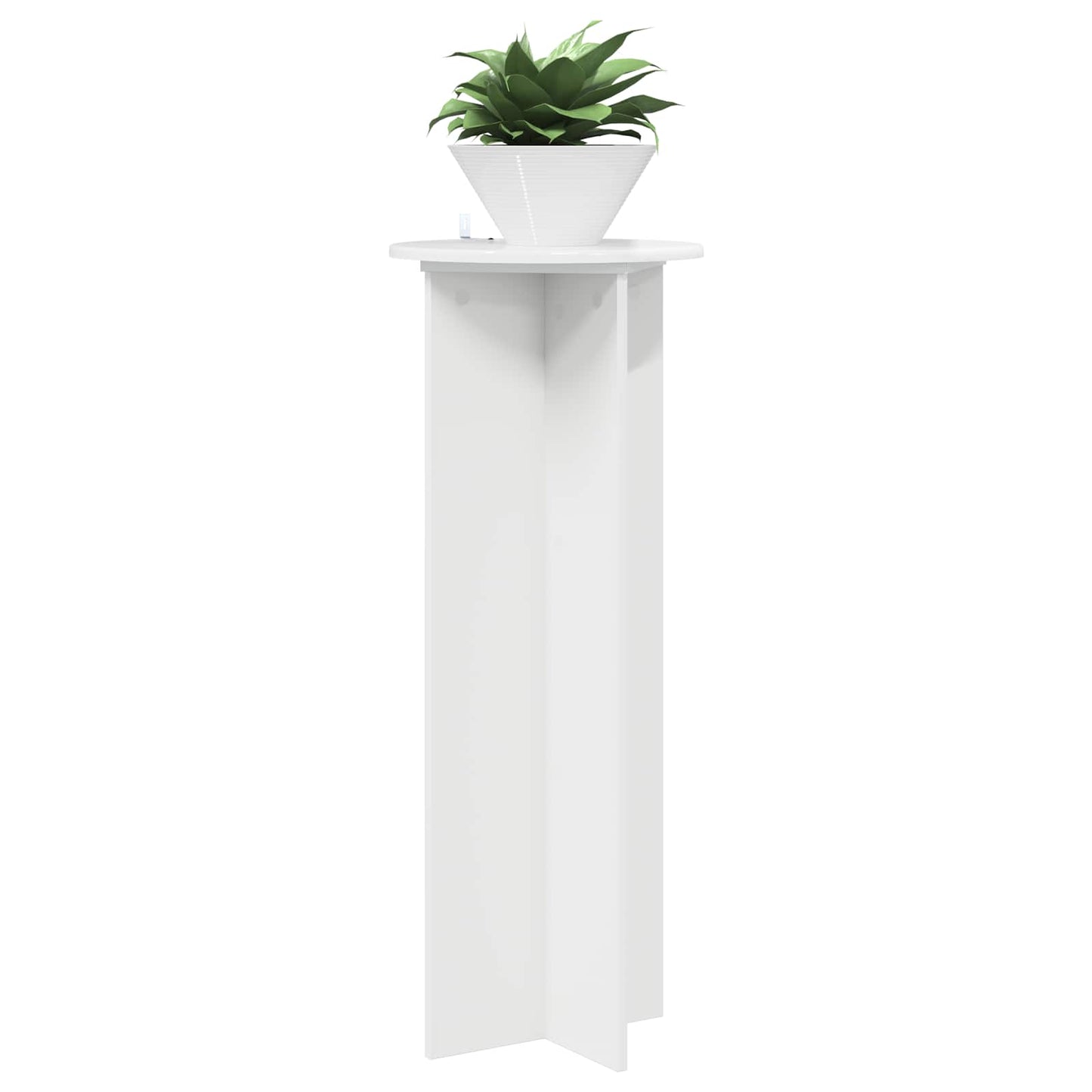 Planteholder 2 pcs Høgglans hvit Ø40 x 100 cm Konstruert tre