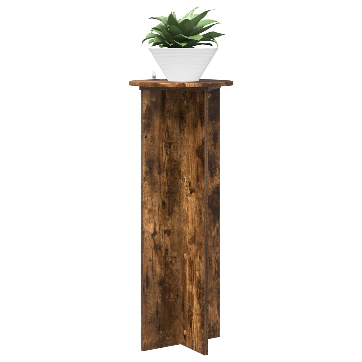 Planteholder 2 pcs Røkt Eik Ø40 x 100 cm Konstruert tre