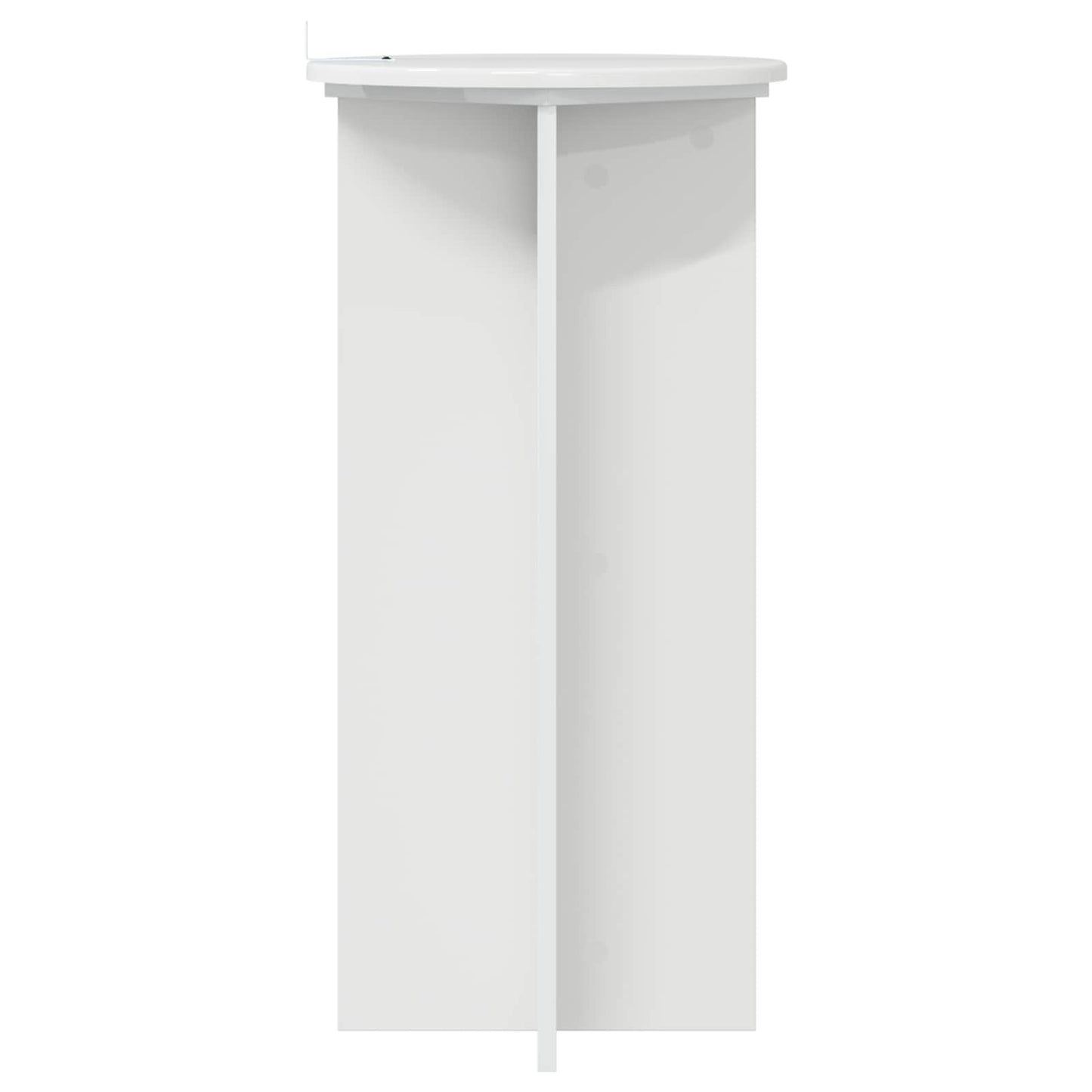 Planteholder 2 pcs Høgglans hvit 40 x 40 x 80 cm Konstruert tre