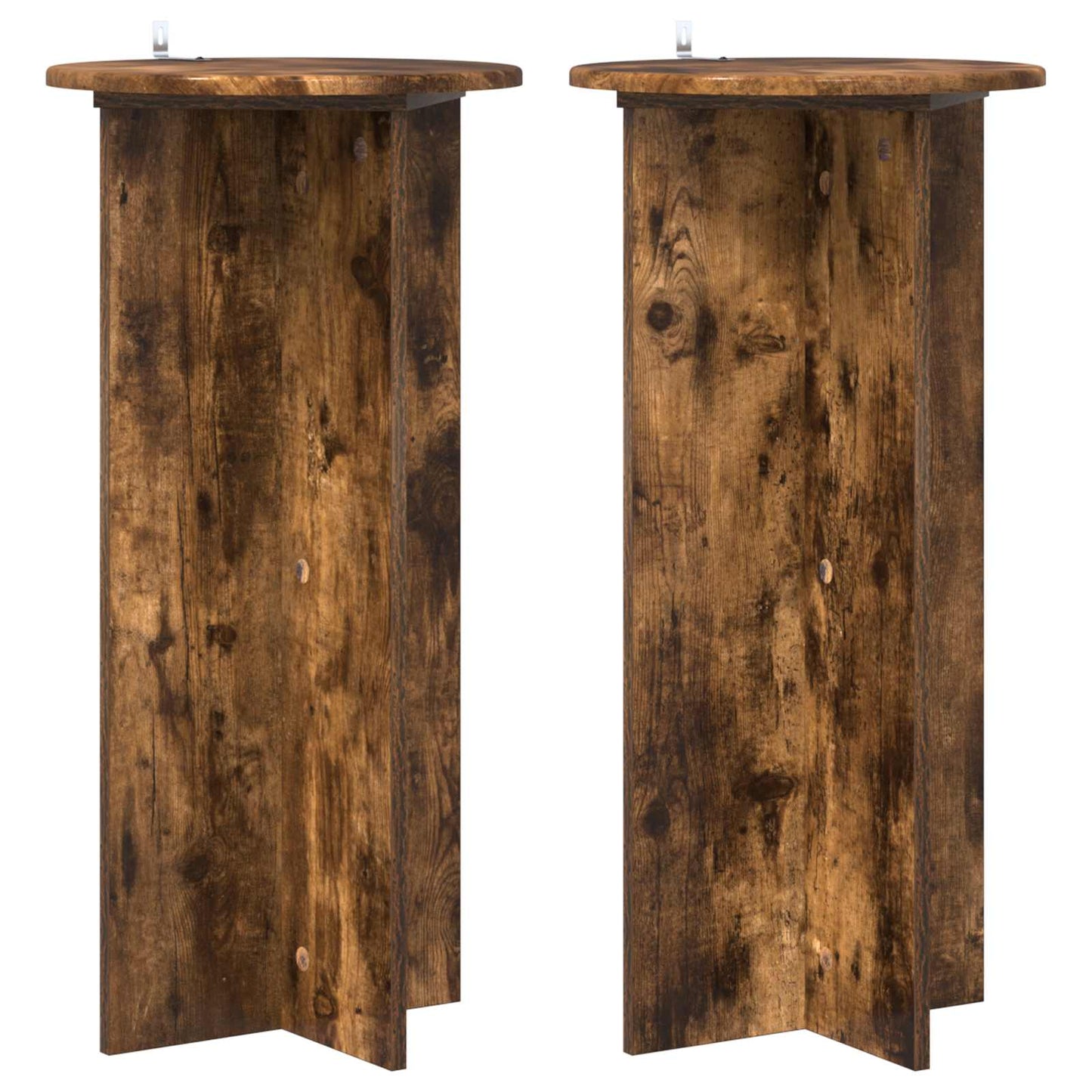 Planteholder 2 pcs Røkt Eik 40 x 40 x 80 cm Konstruert tre
