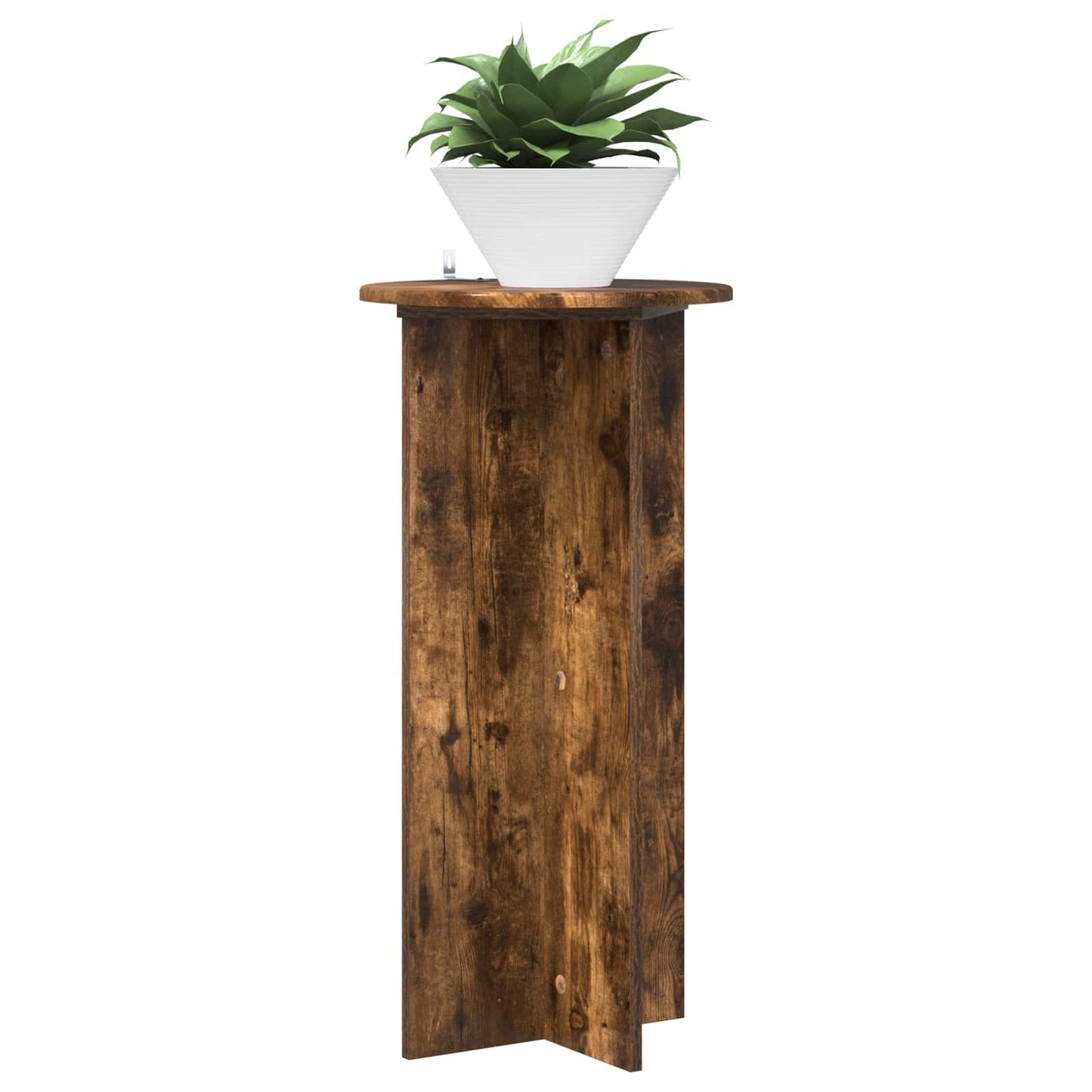 Planteholder 2 pcs Røkt Eik 40 x 40 x 80 cm Konstruert tre