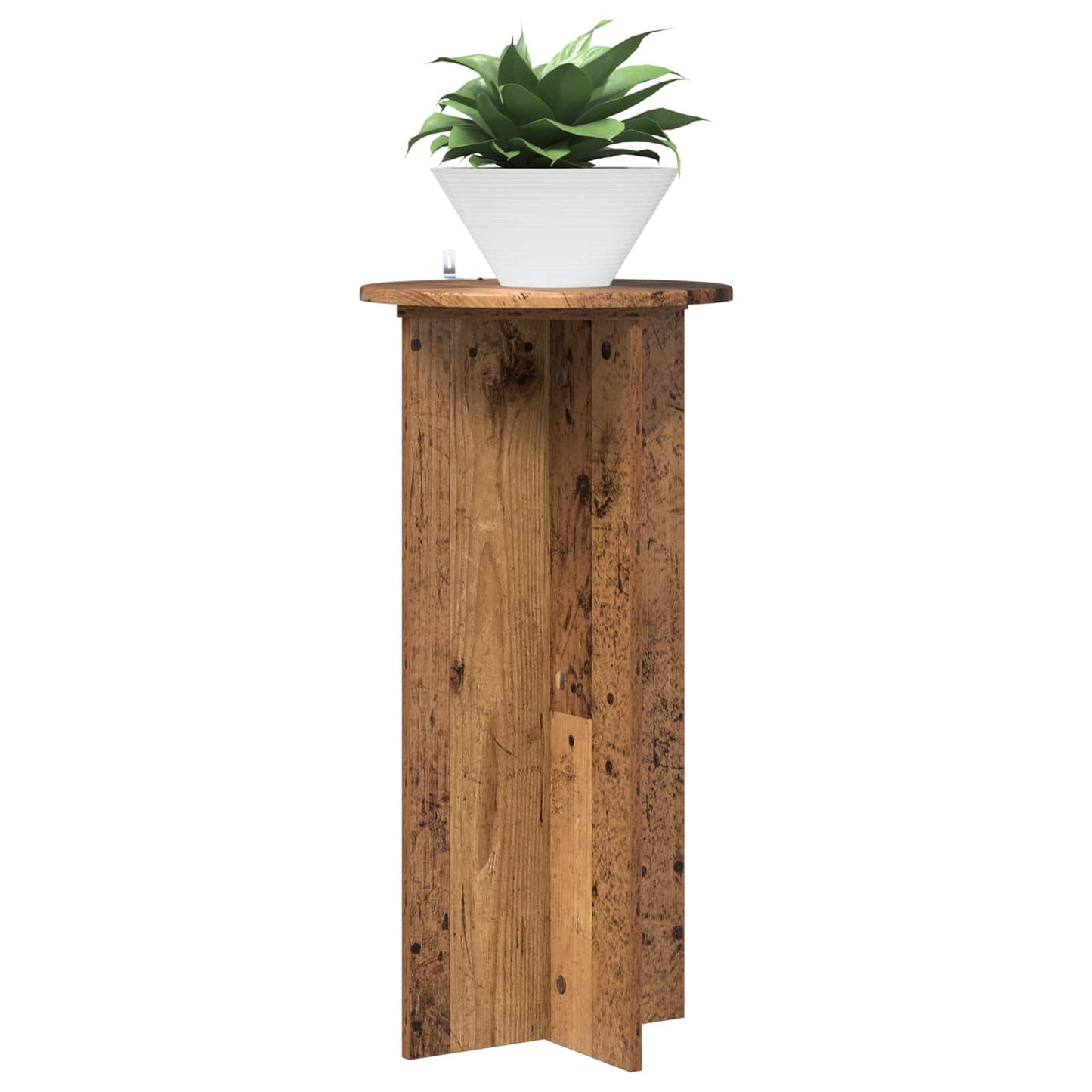 Planteholder 2 pcs Gammelt tre 40 x 40 x 80 cm Konstruert tre