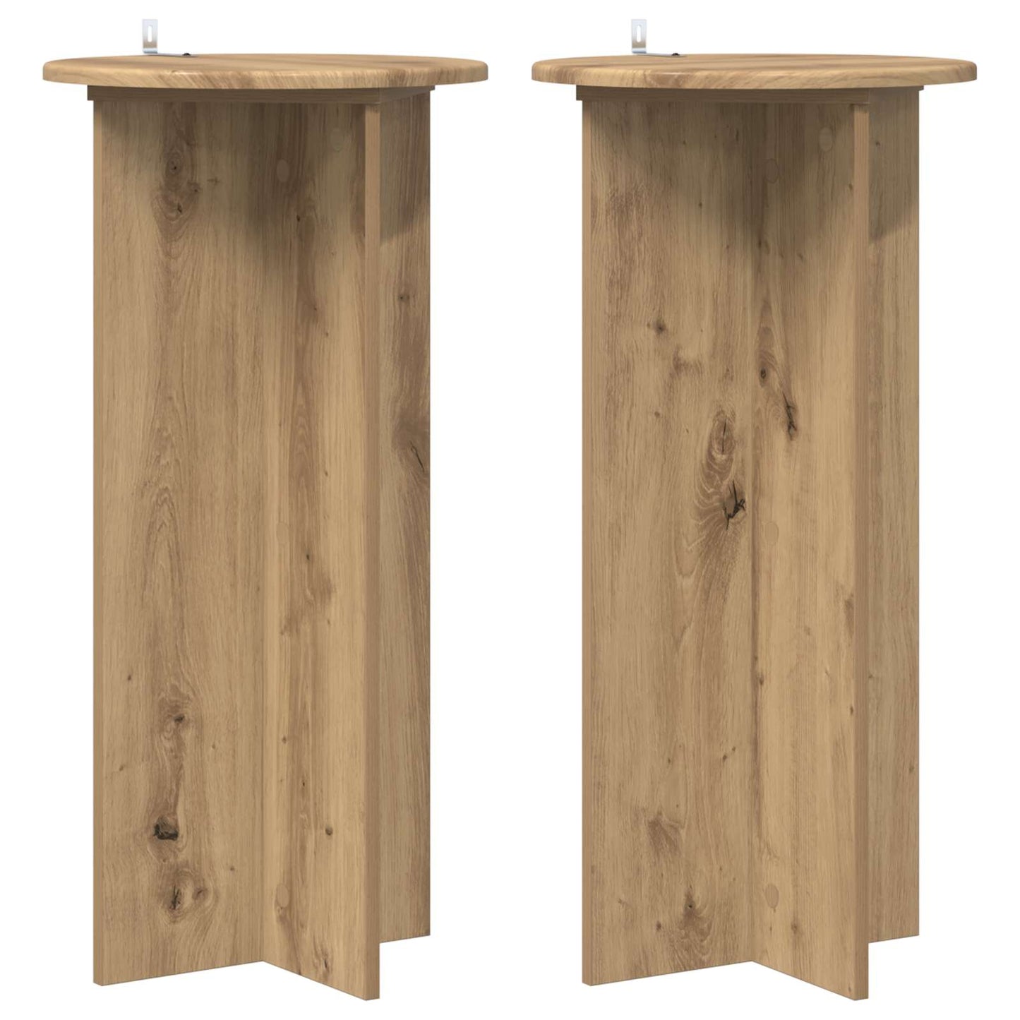 Planteholder 2 stk. Artisan eik 40 x 40 x 80 cm Konstruert tre