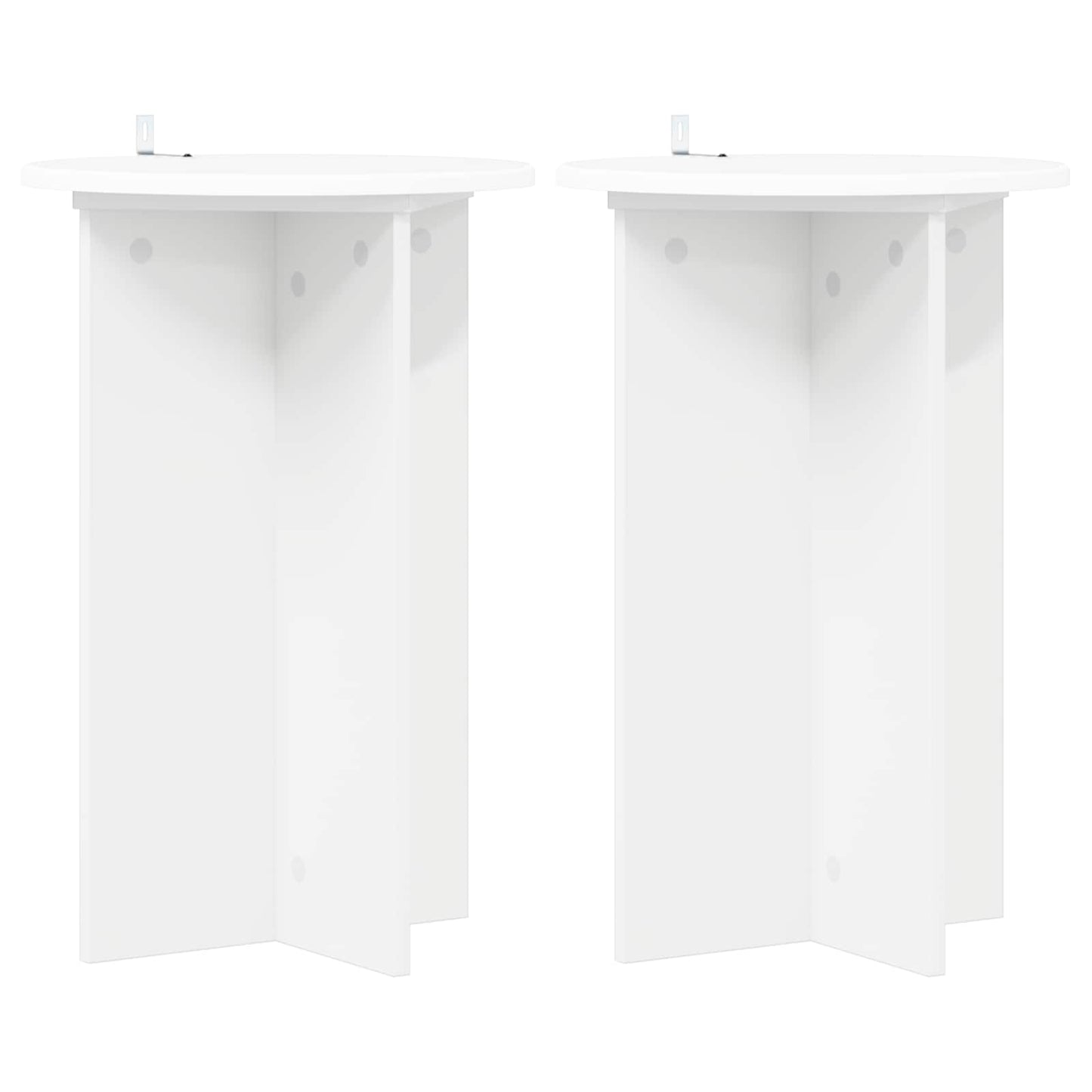 Planteholder 2 pcs Hvit Ø40 x 60 cm Konstruert tre