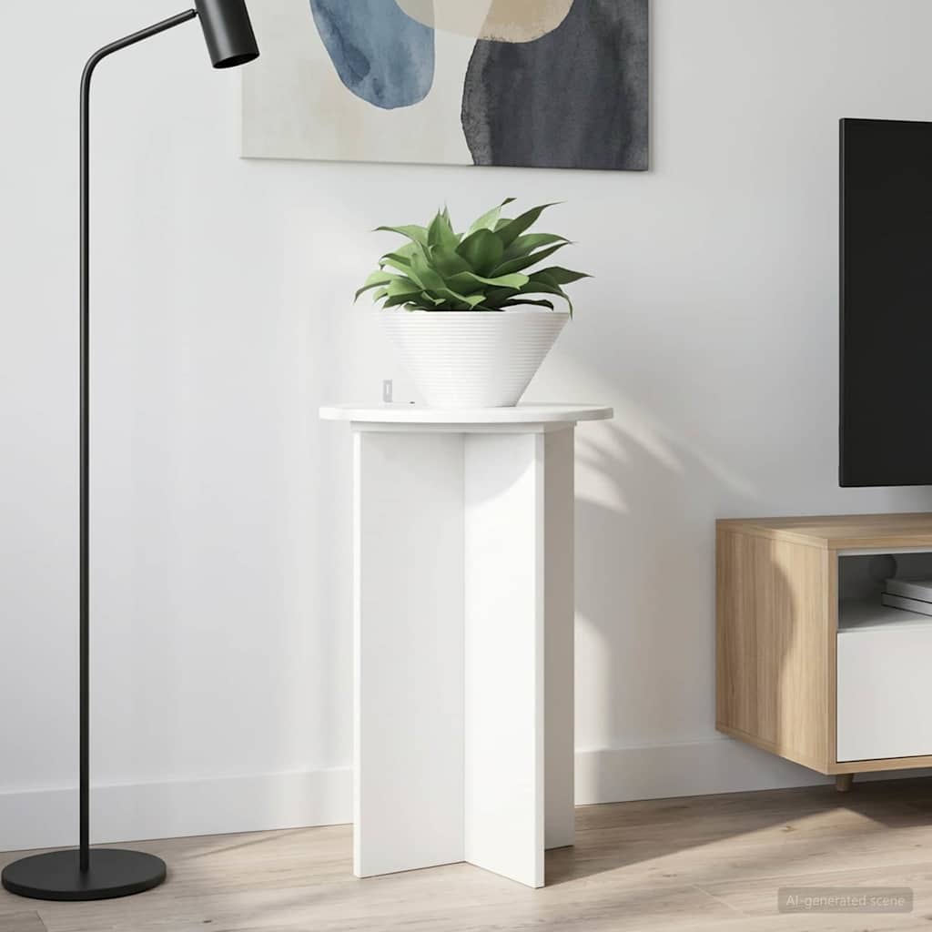 Planteholder 2 pcs Høgglans hvit Ø40 x 60 cm Konstruert tre