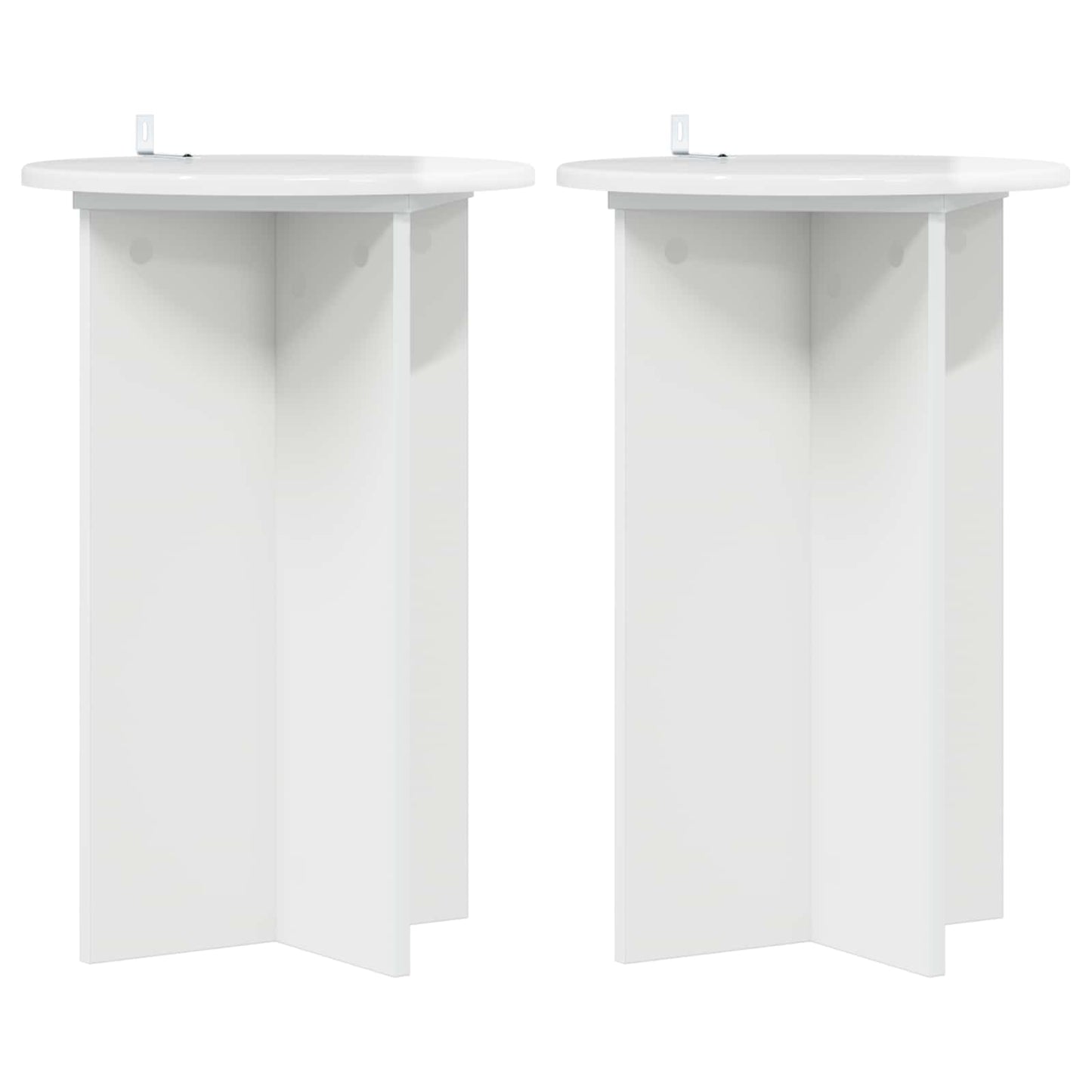 Planteholder 2 pcs Høgglans hvit Ø40 x 60 cm Konstruert tre