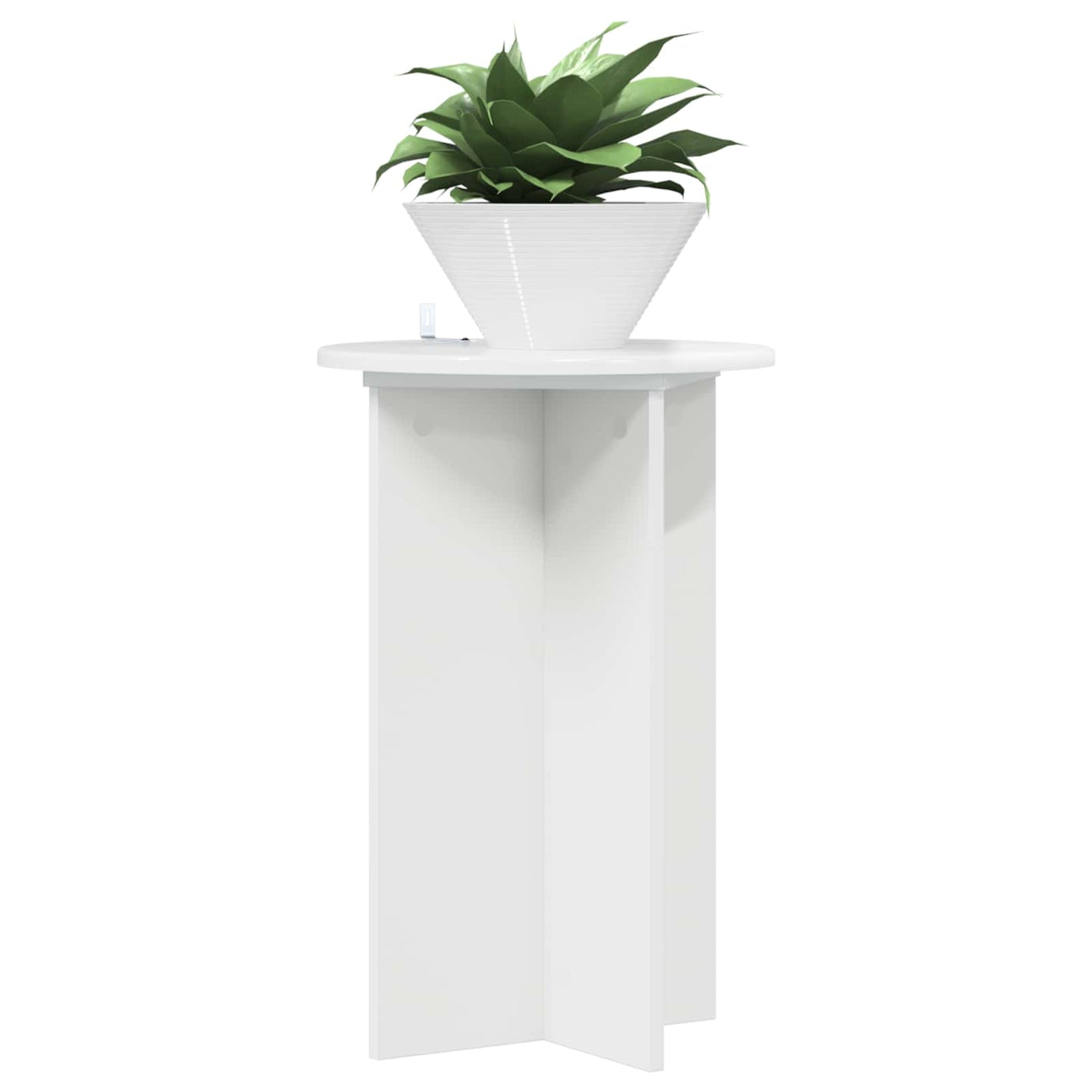 Planteholder 2 pcs Høgglans hvit Ø40 x 60 cm Konstruert tre
