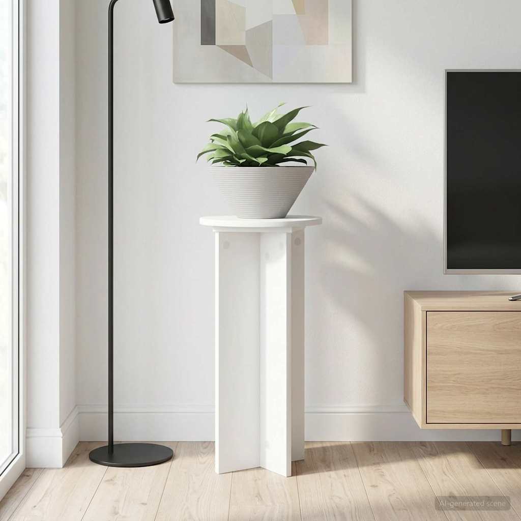 Planteholder 2 pcs Hvit Ø29,5 x 60 cm Konstruert tre