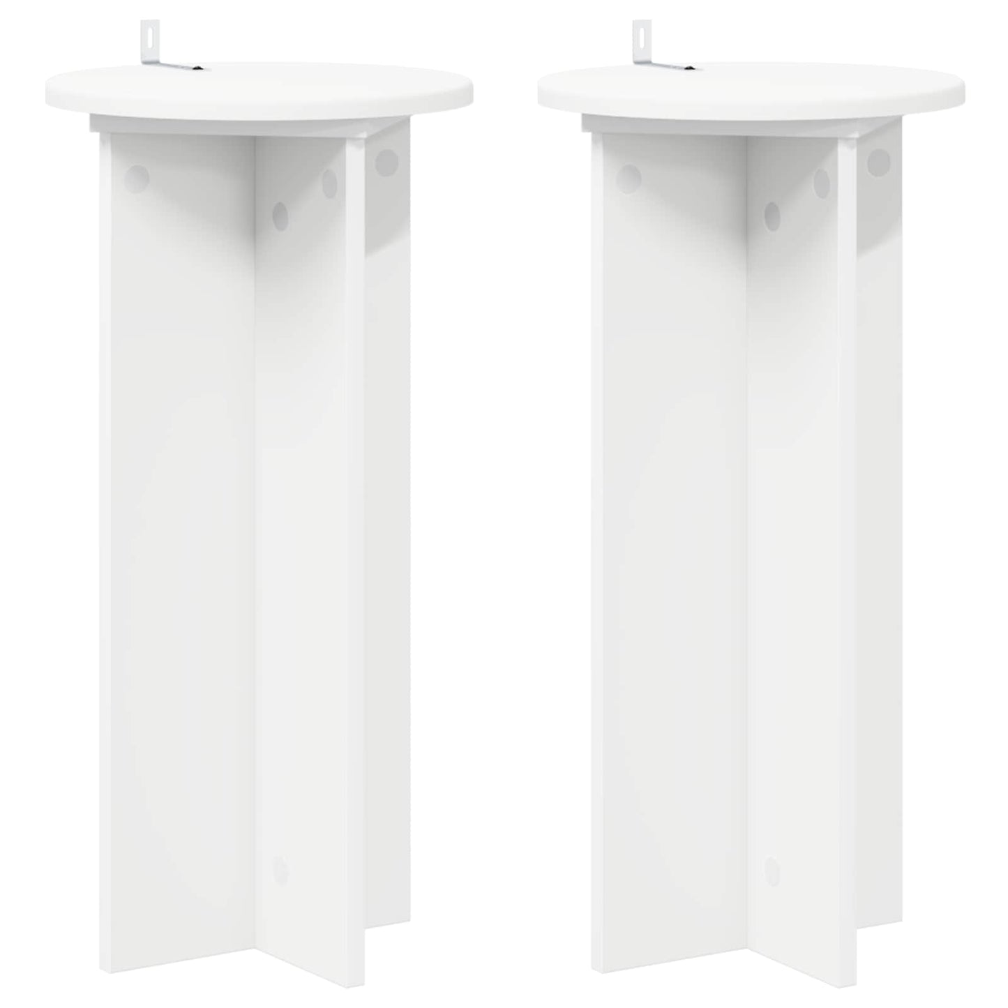 Planteholder 2 pcs Hvit Ø29,5 x 60 cm Konstruert tre