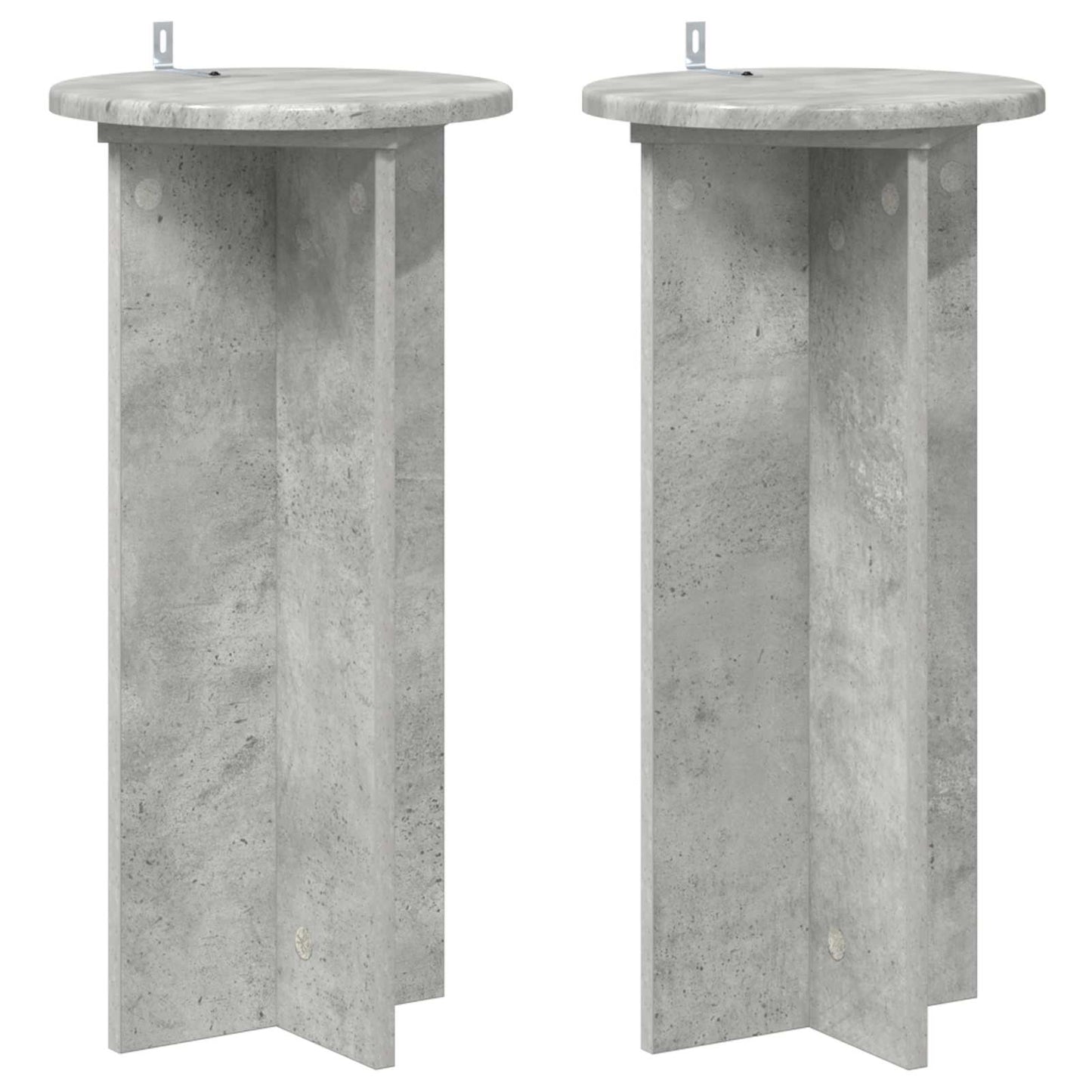 Planteholder 2 pcs Betonggrå 29,5 x 29,5 x 60 cm Konstruert tre