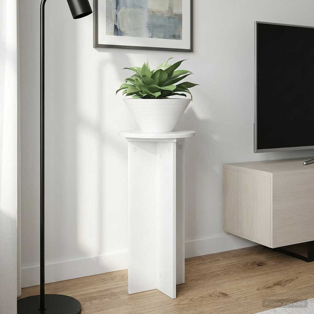 Planteholder 2 pcs Høgglans hvit 29,5 x 29,5 x 60 cm