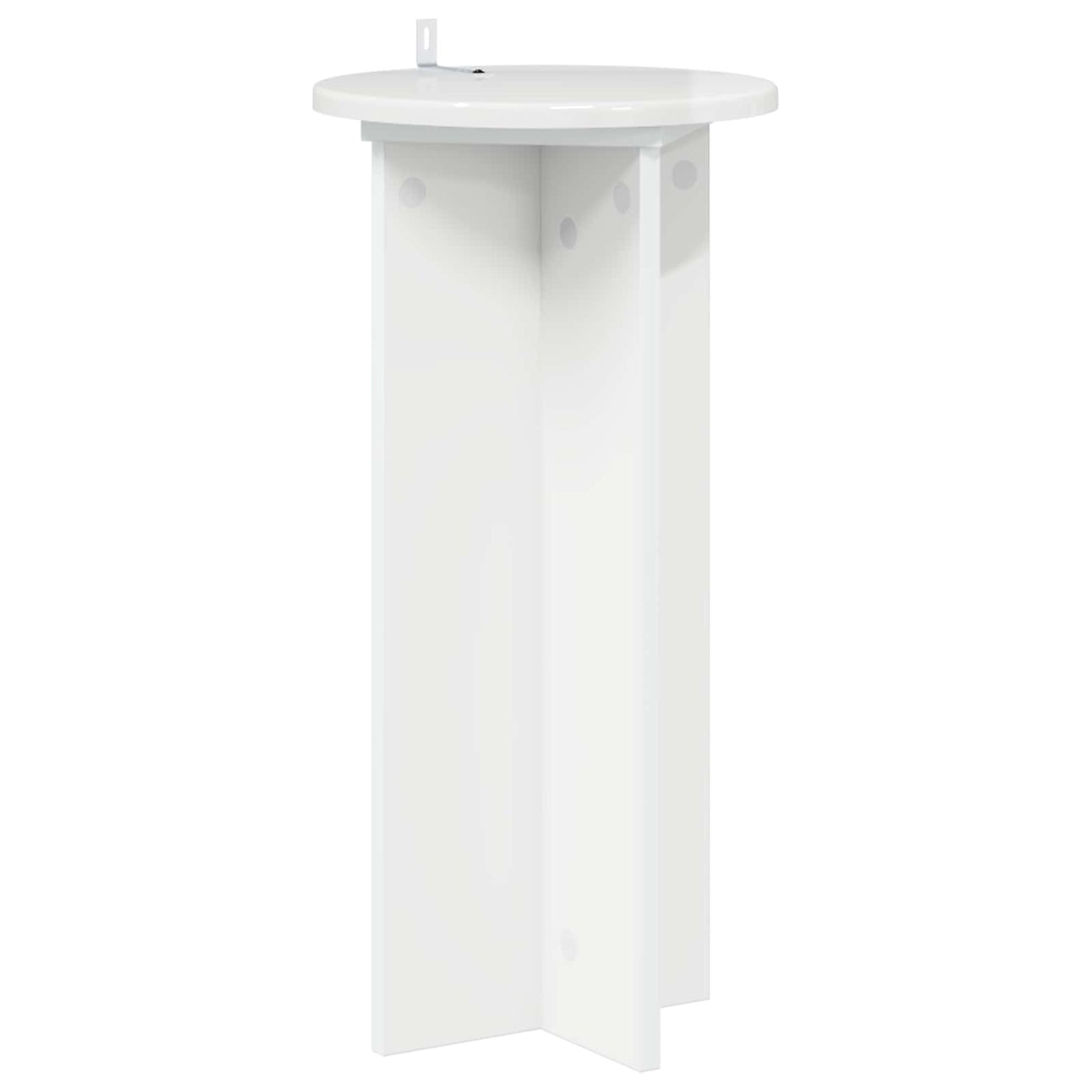 Planteholder 2 pcs Høgglans hvit 29,5 x 29,5 x 60 cm