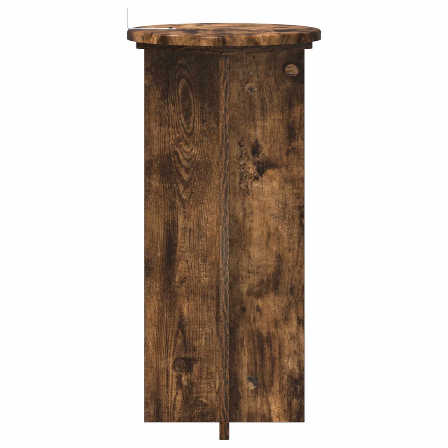 Planteholder 2 pcs Røkt Eik 29,5 x 29,5 x 60 cm Konstruert tre