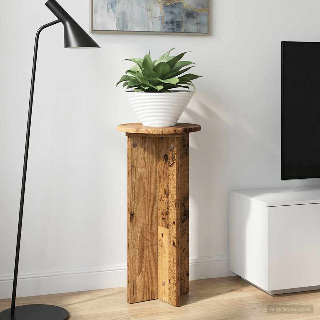 Planteholder 2 pcs Gammelt tre 29,5 x 29,5 x 60 cm