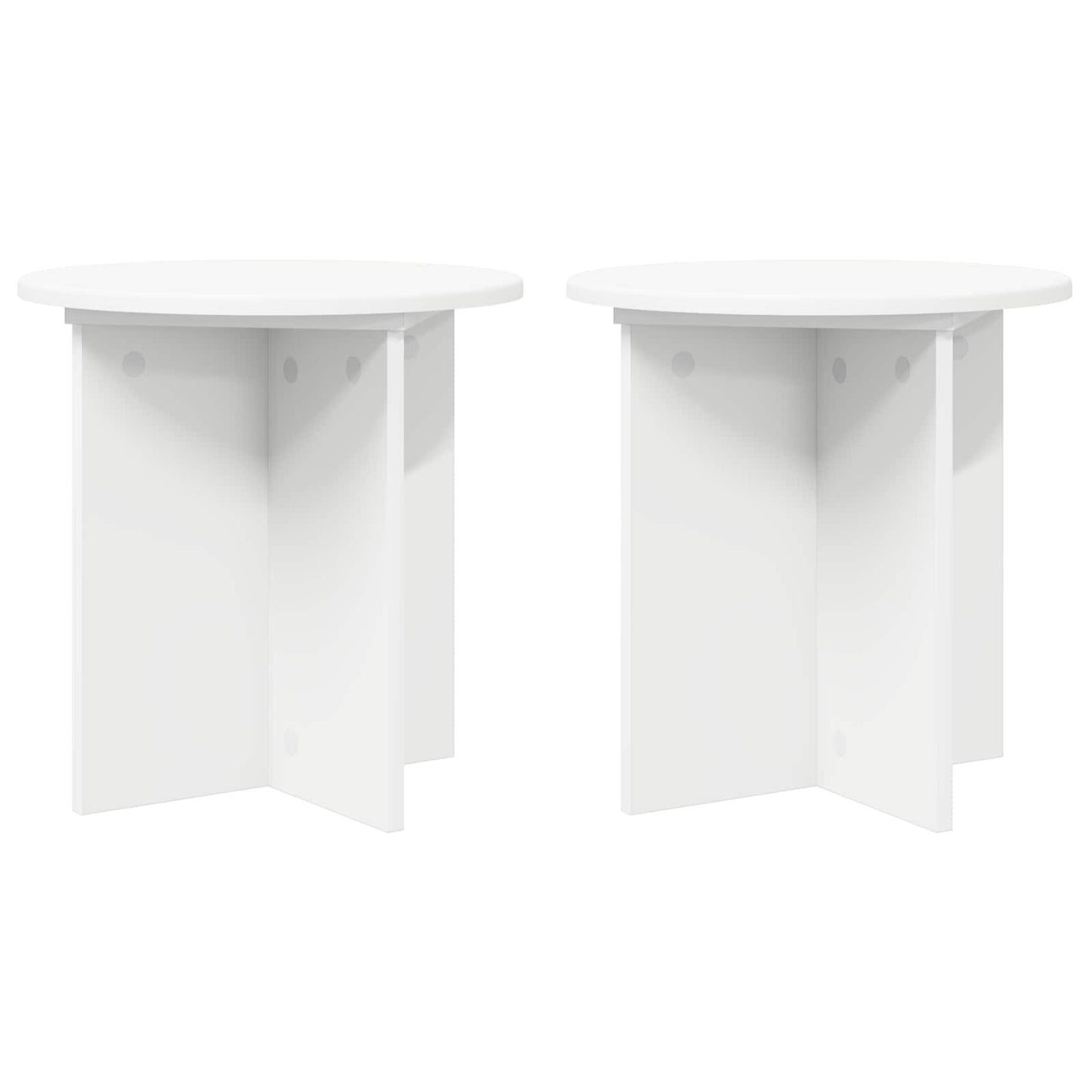 Planteholder 2 pcs Hvit Ø40 x 40 cm Konstruert tre