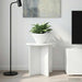Planteholder 2 pcs Høgglans hvit 40 x 40 x 40 cm Konstruert tre