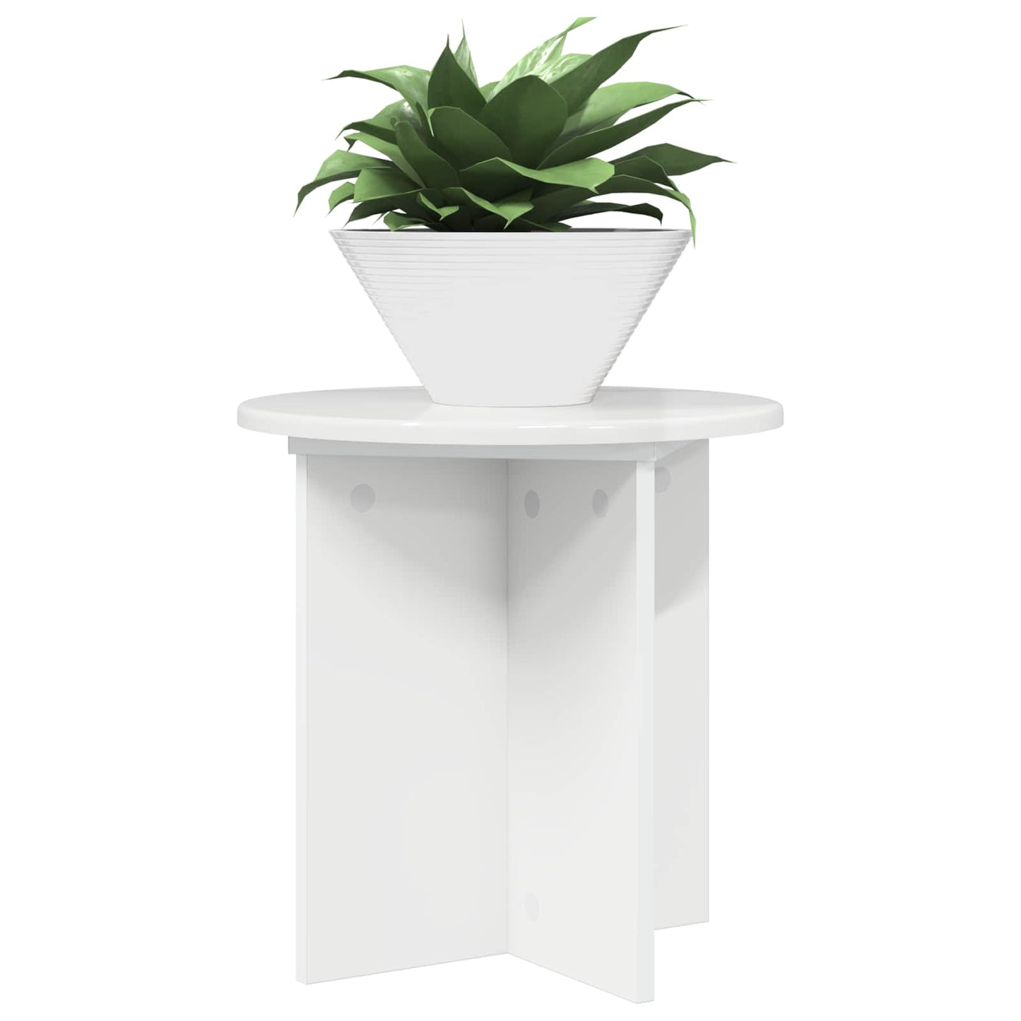 Planteholder 2 pcs Høgglans hvit 40 x 40 x 40 cm Konstruert tre