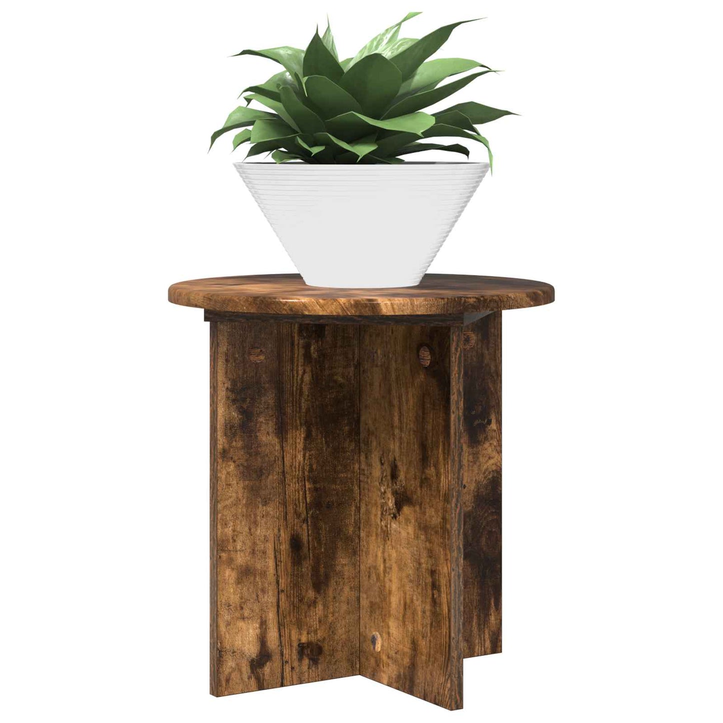 Planteholder 2 pcs Røkt Eik 40 x 40 x 40 cm Konstruert tre