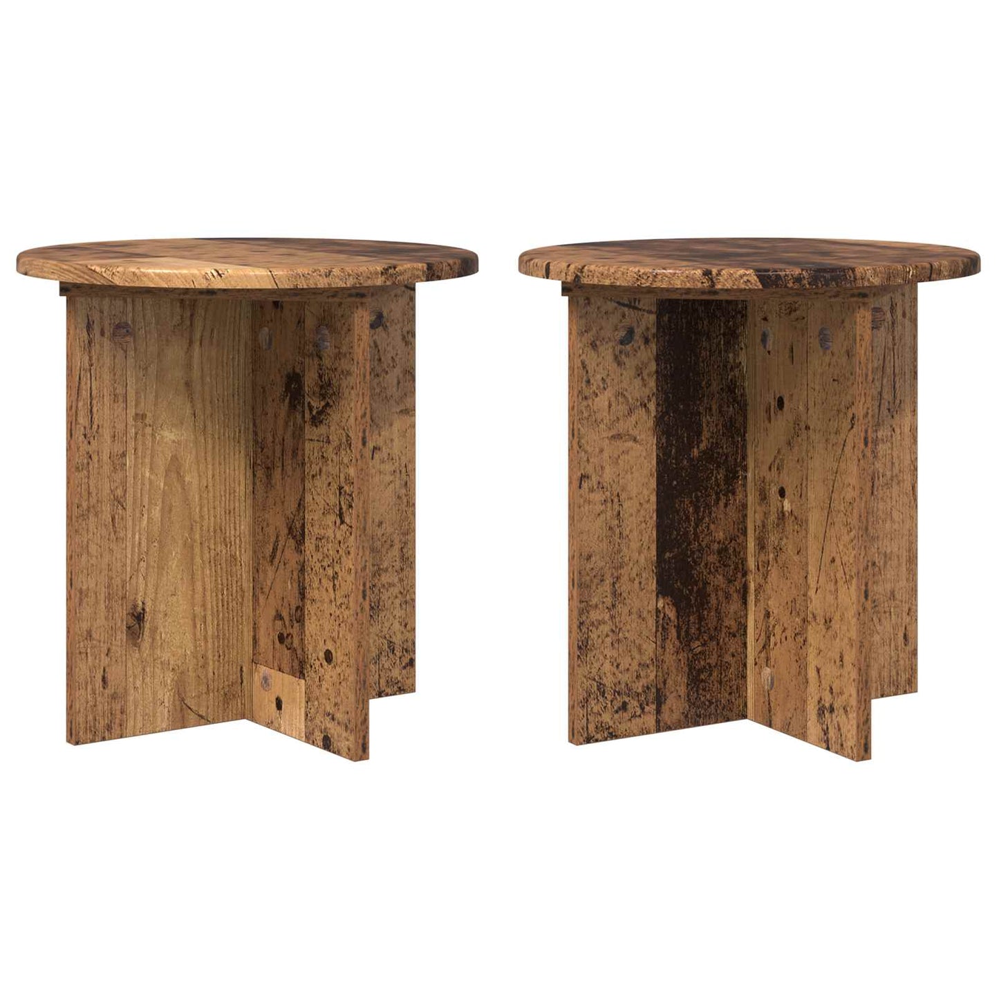 Planteholder 2 pcs Gammelt tre 40 x 40 x 40 cm Konstruert tre