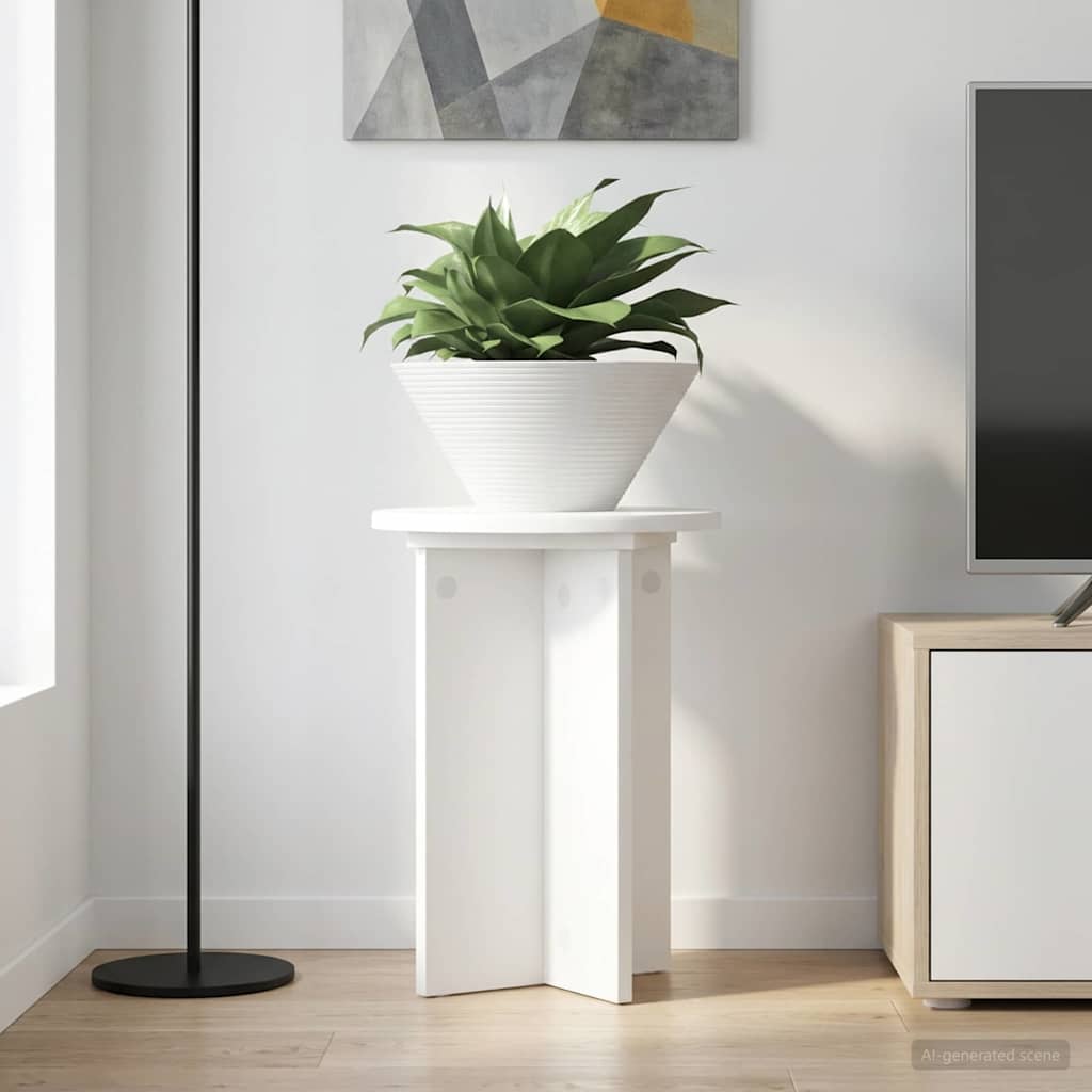 Planteholder 2 pcs Hvit Ø29,5 x 40 cm Konstruert tre