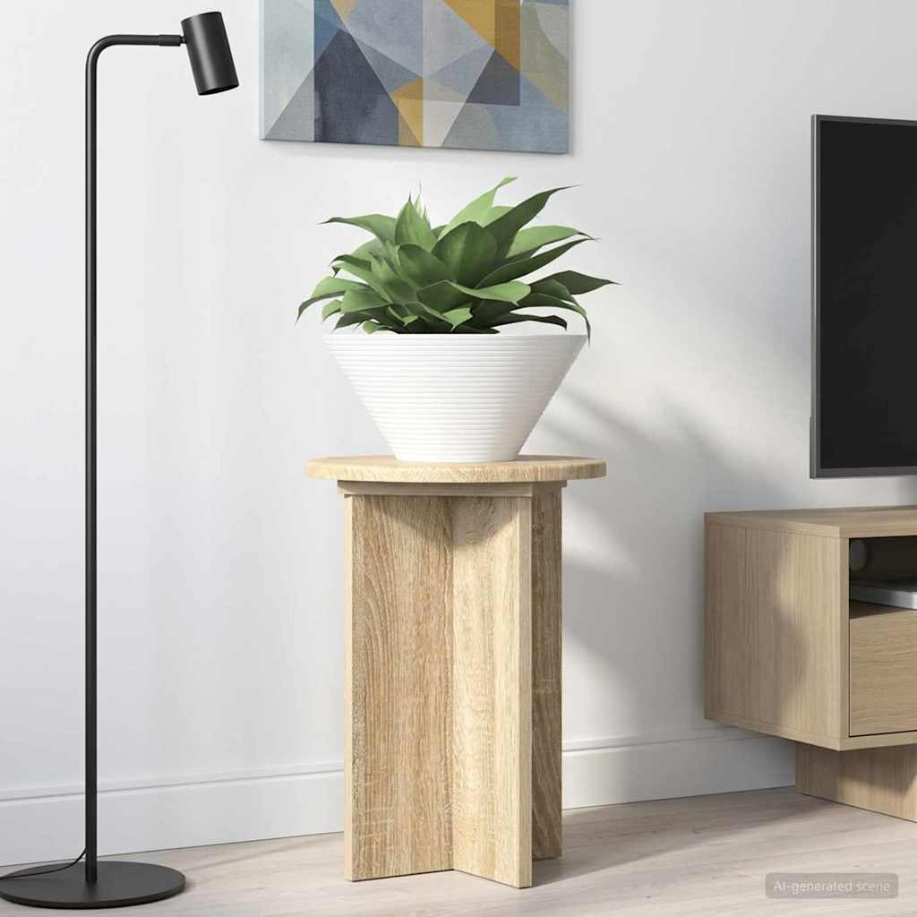 Planteholder 2 pcs Sonoma eik Ø29,5 x 40 cm Konstruert tre