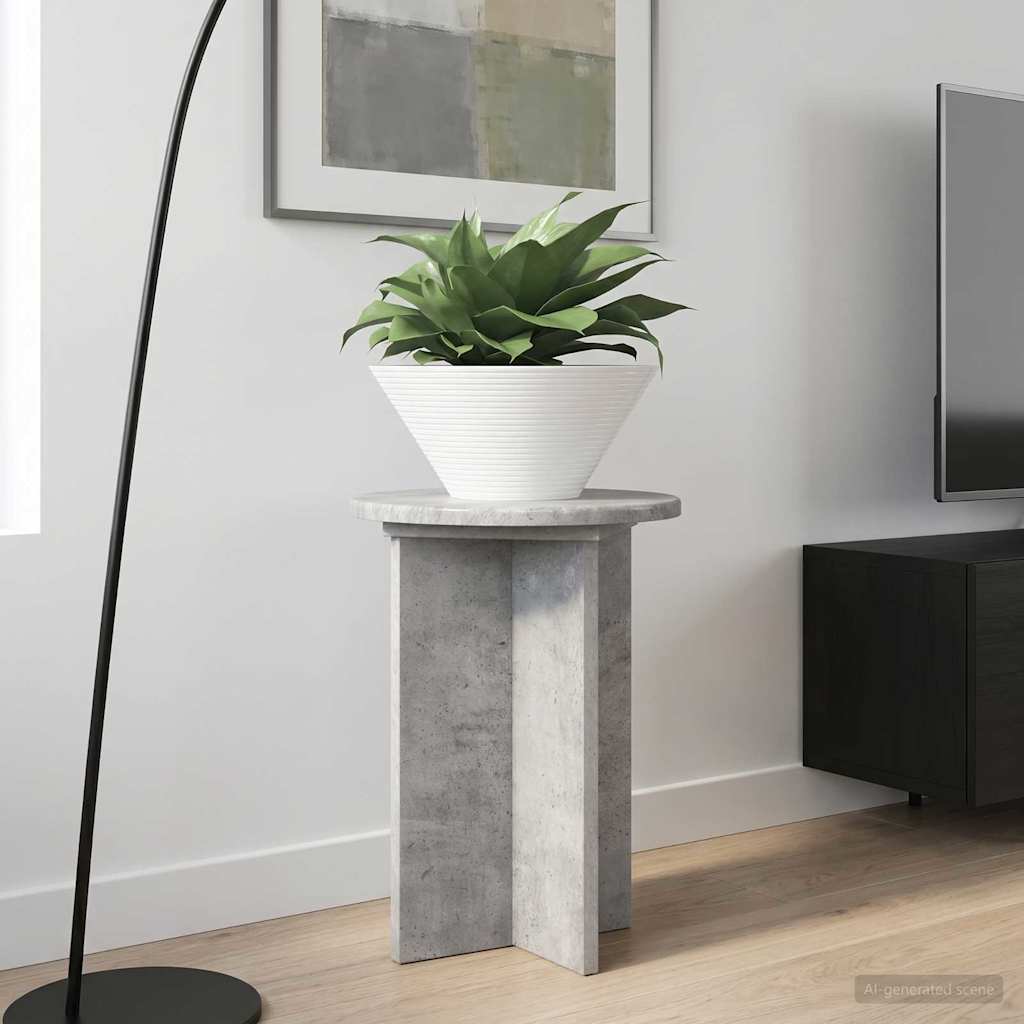 Planteholder 2 pcs Betonggrå Ø29,5 x 40 cm Konstruert tre