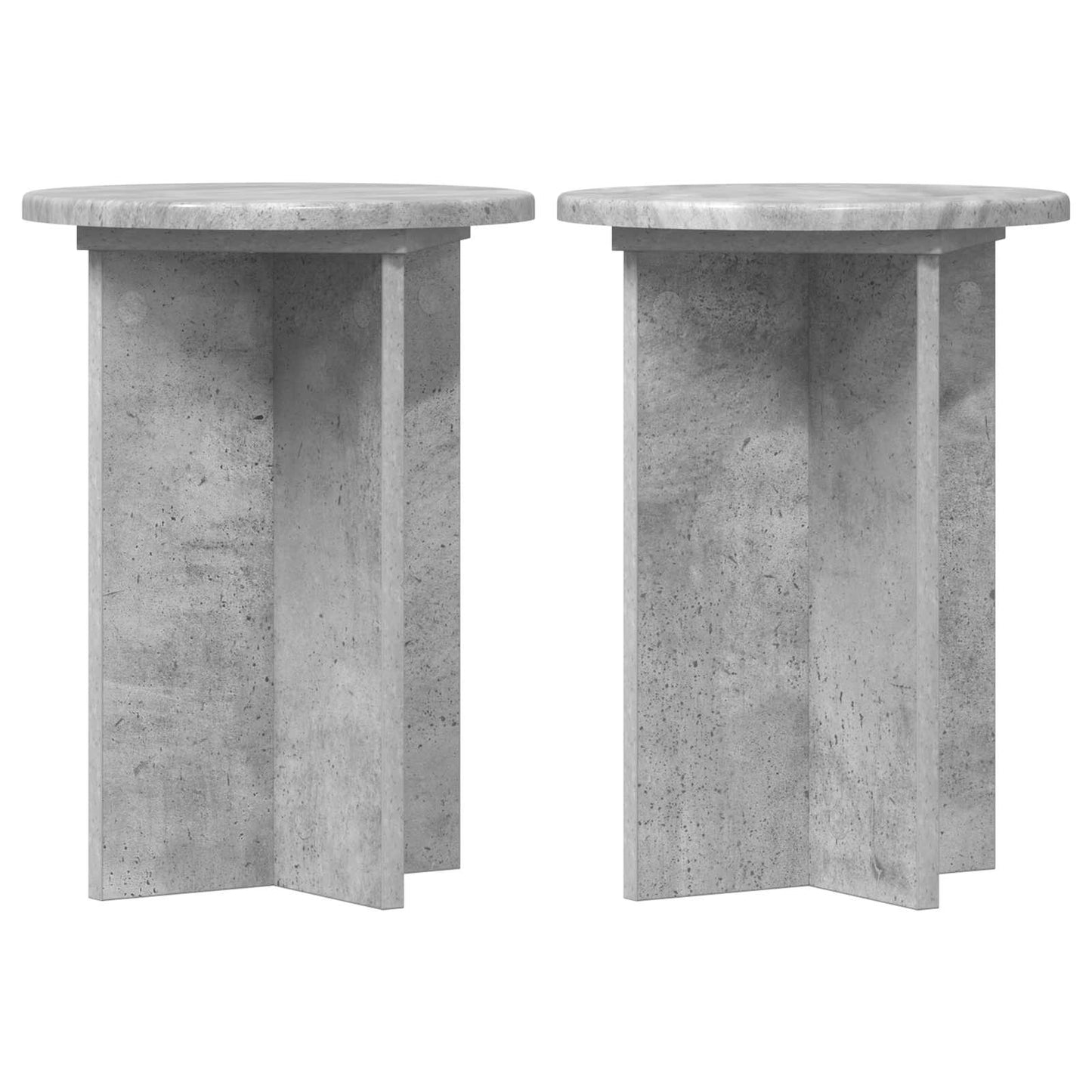 Planteholder 2 pcs Betonggrå Ø29,5 x 40 cm Konstruert tre