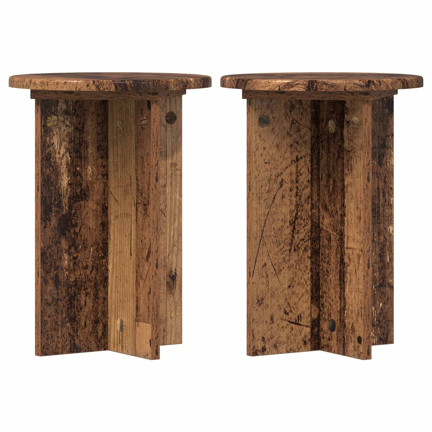 Planteholder 2 pcs Gammelt tre Ø29,5 x 40 cm Konstruert tre